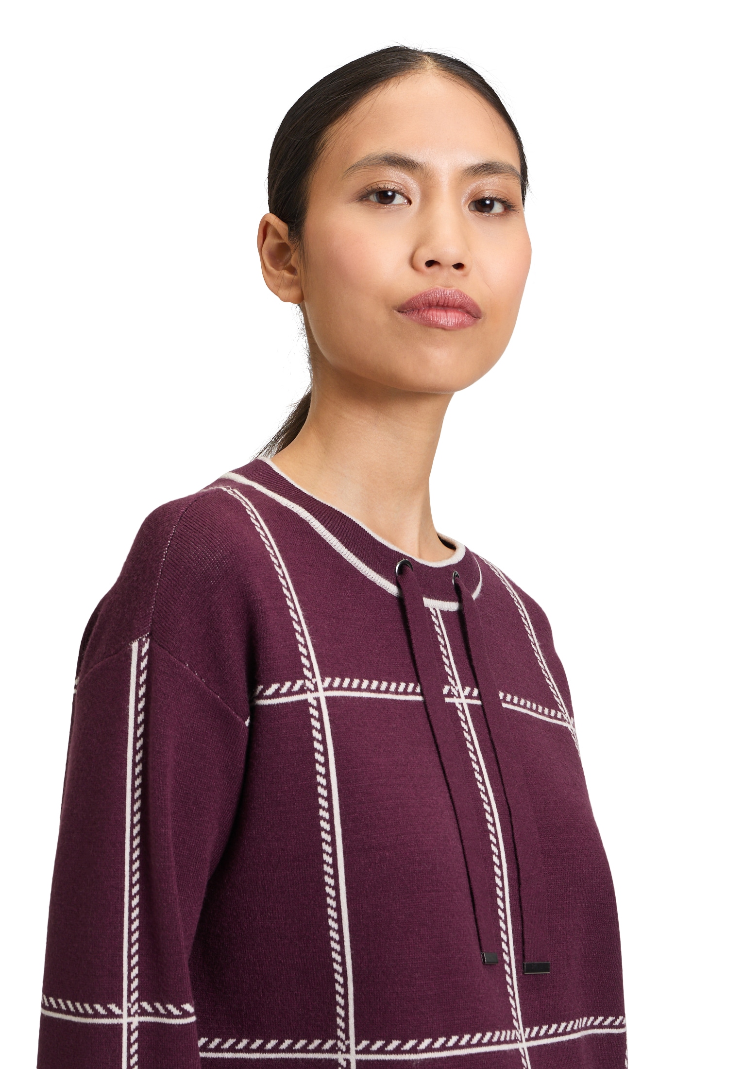 Betty Barclay Strickpullover »Betty Barclay Damen Strickpullover kariert«, (1 tlg.), Jacquard