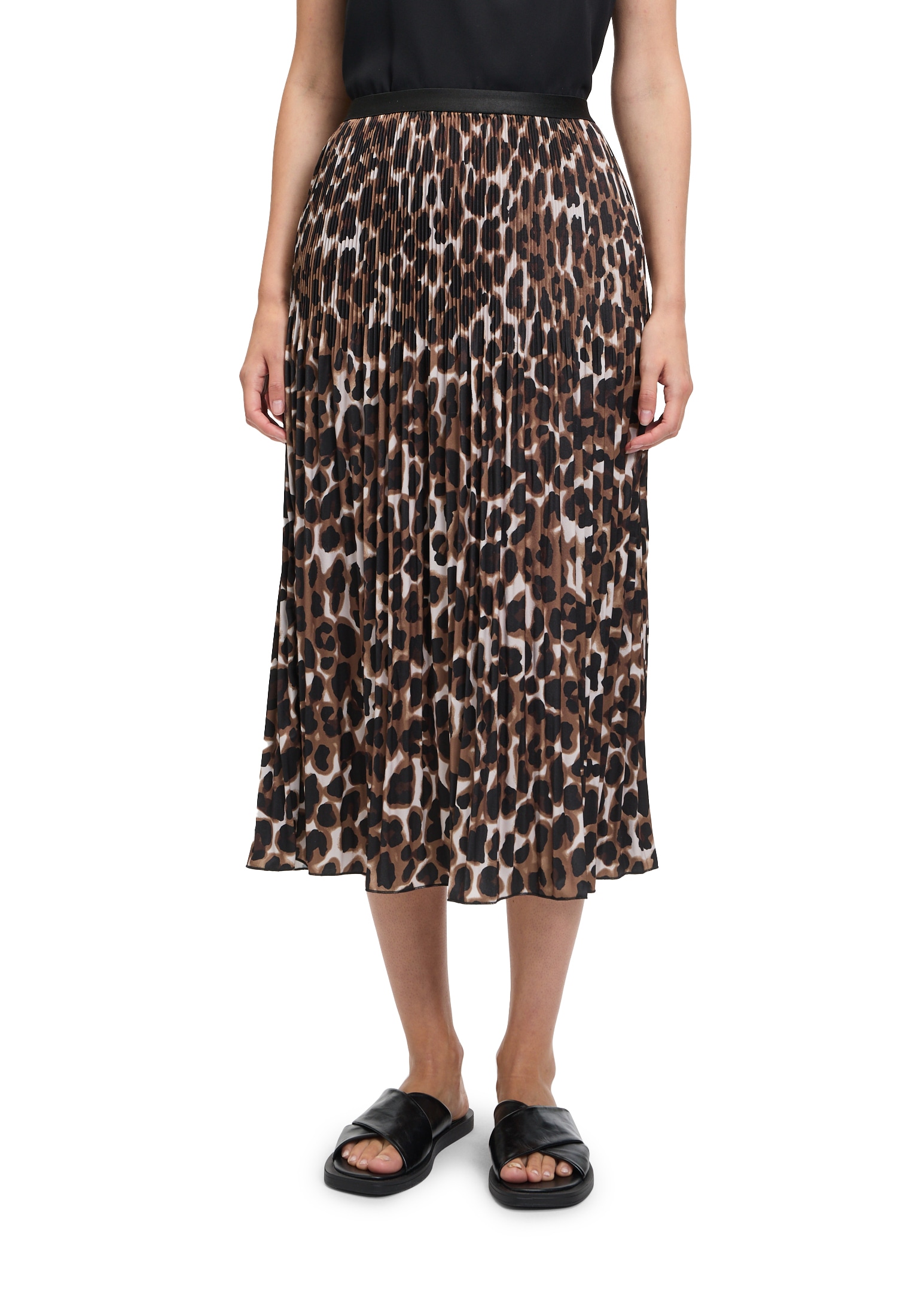 Betty&Co Midirock "Betty & Co Damen Plisseerock mit Animalprint", Druck günstig online kaufen