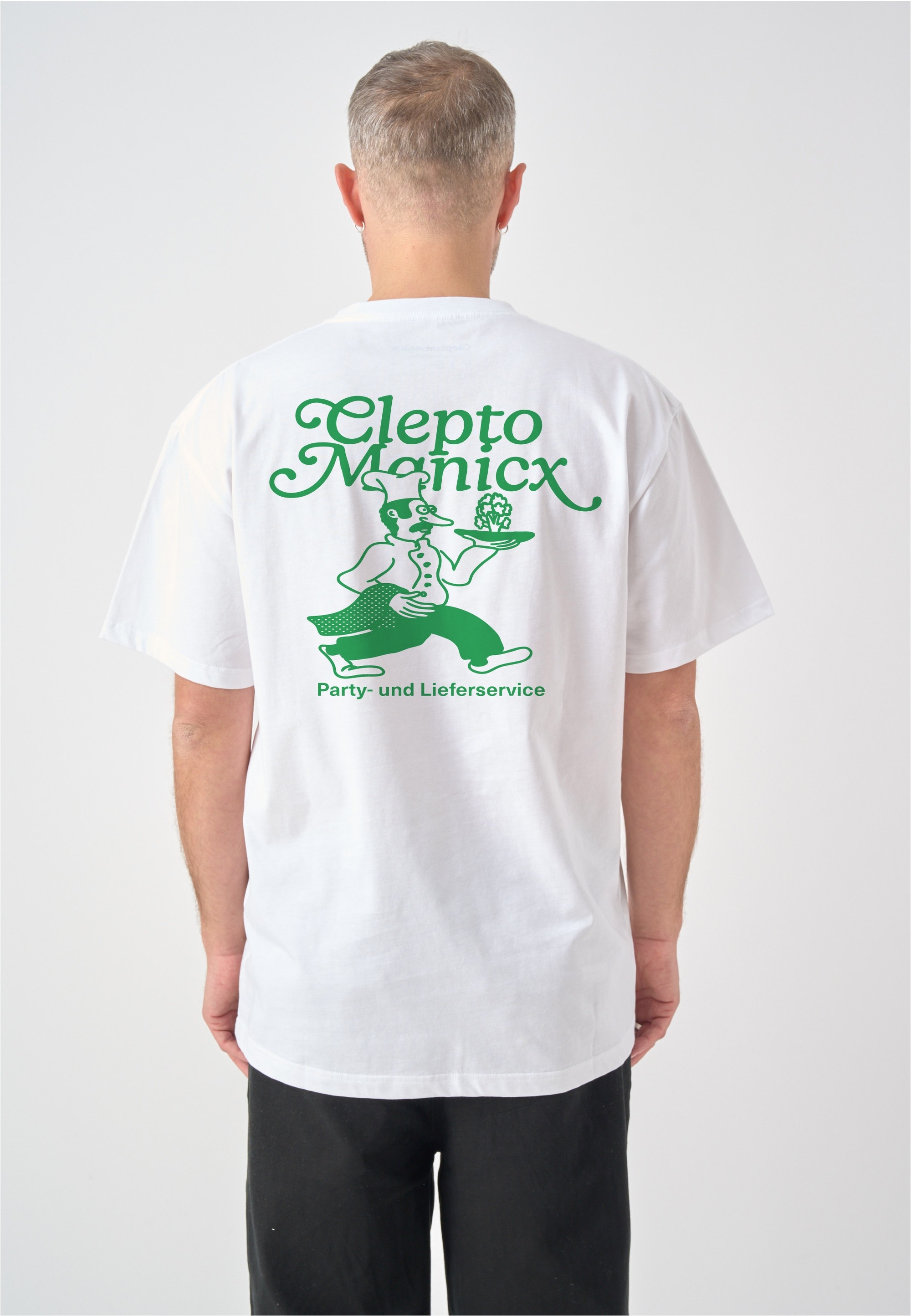 Cleptomanicx T-Shirt »Partyservice« mit großem Rückenprint