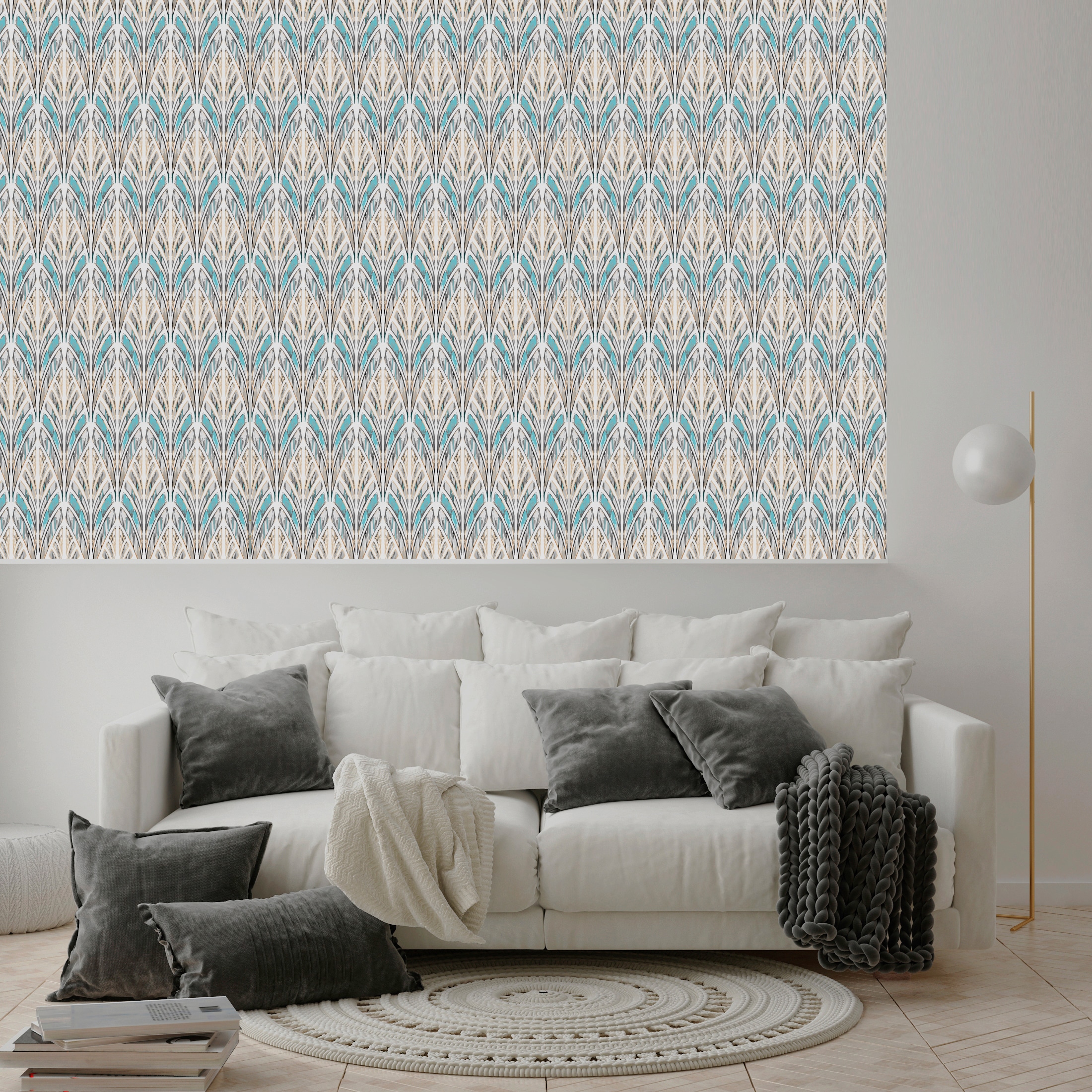 queence Vinyltapete »Belina« glatt 90x250cm, selbstklebend, kinderleichte Anbringung, , Sticker