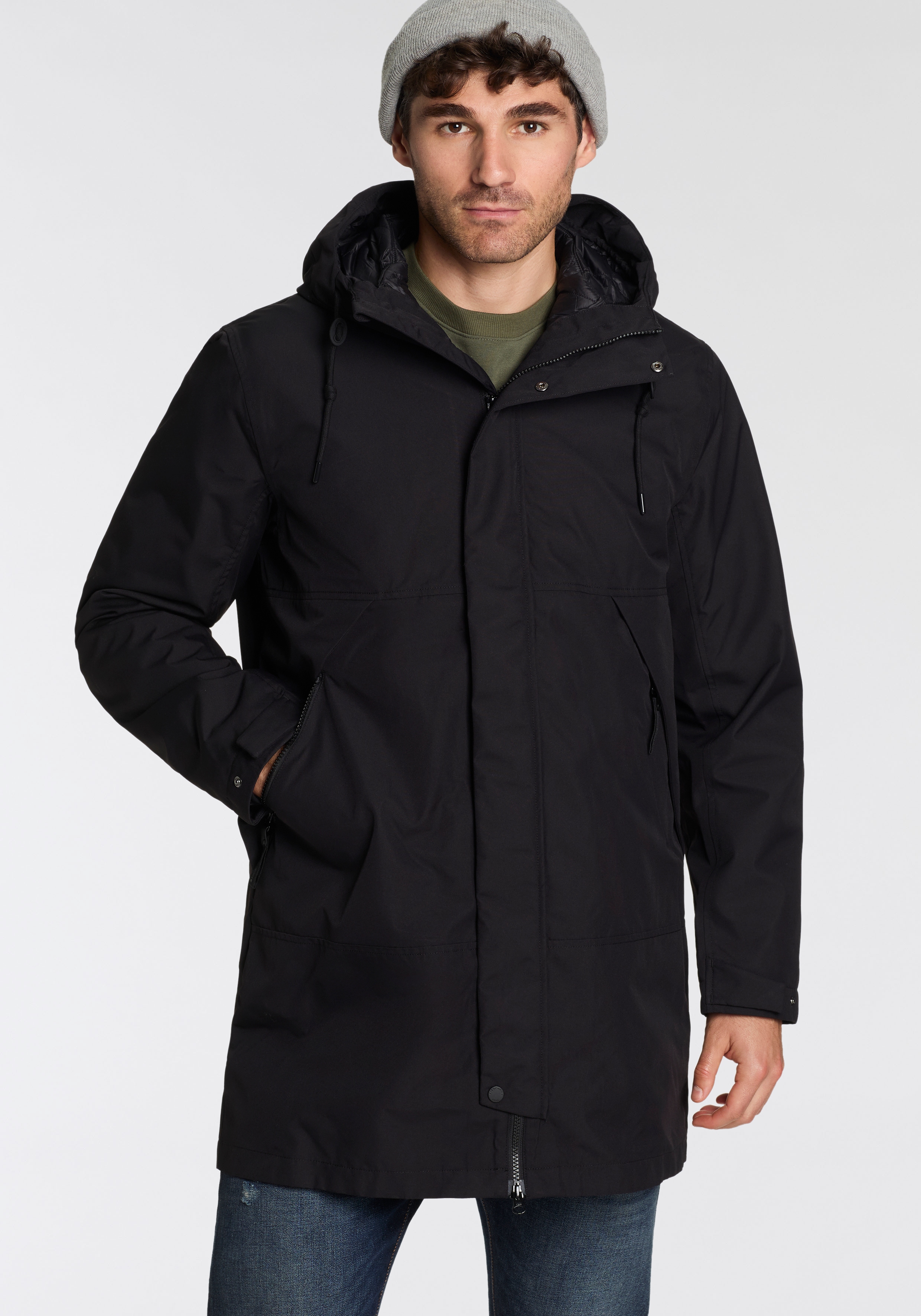 Icepeak 3-in-1-Funktionsjacke "H FUNKTIONSJACKE AIKAS" mit Kapuze mit wasserdicht verschweißten Hauptnähten, winddicht, atmungsaktiv