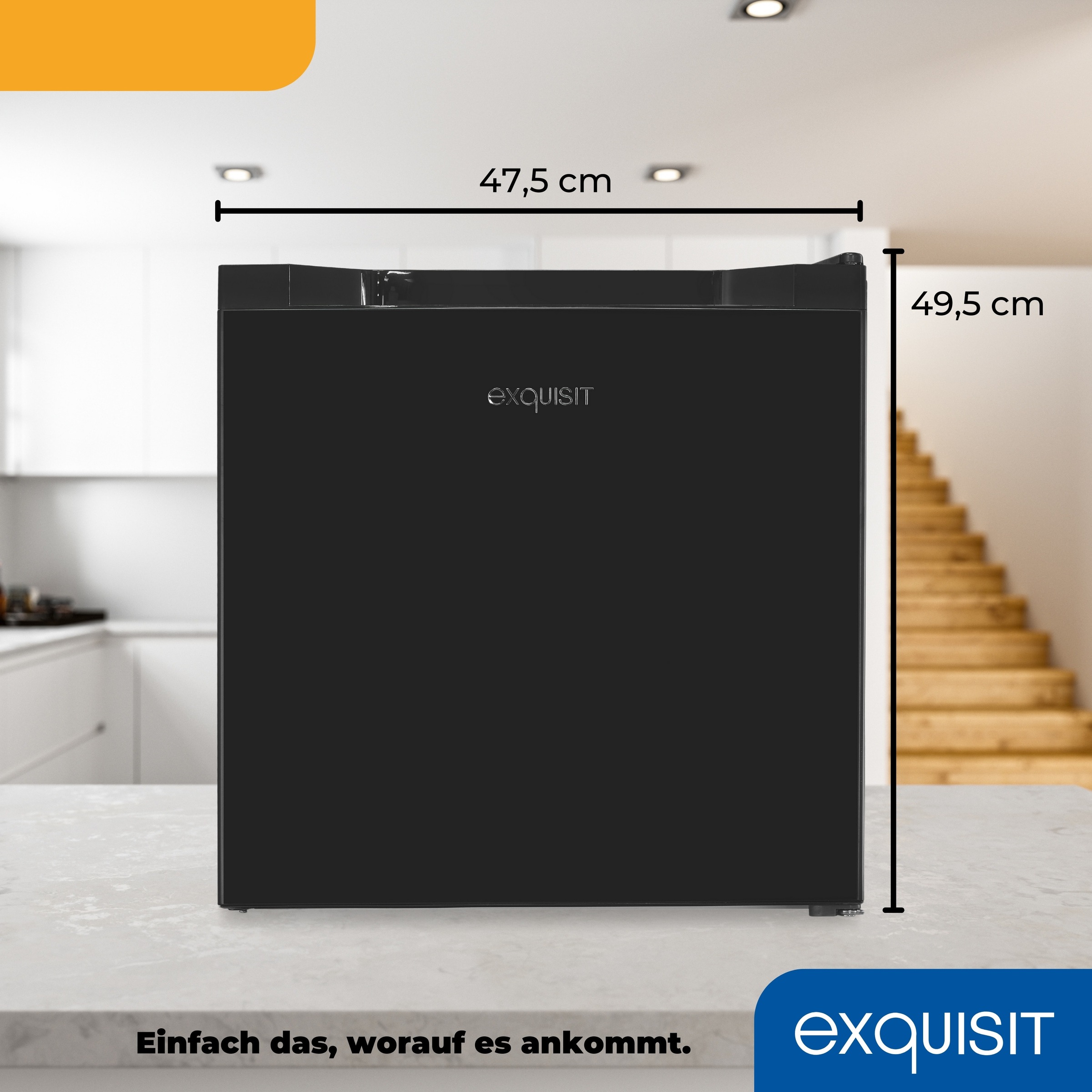 exquisit Gefrierschrank »GB40-050C schwarz«, 49,5 cm hoch, 47,5 cm breit, Mini Gefrierschrank