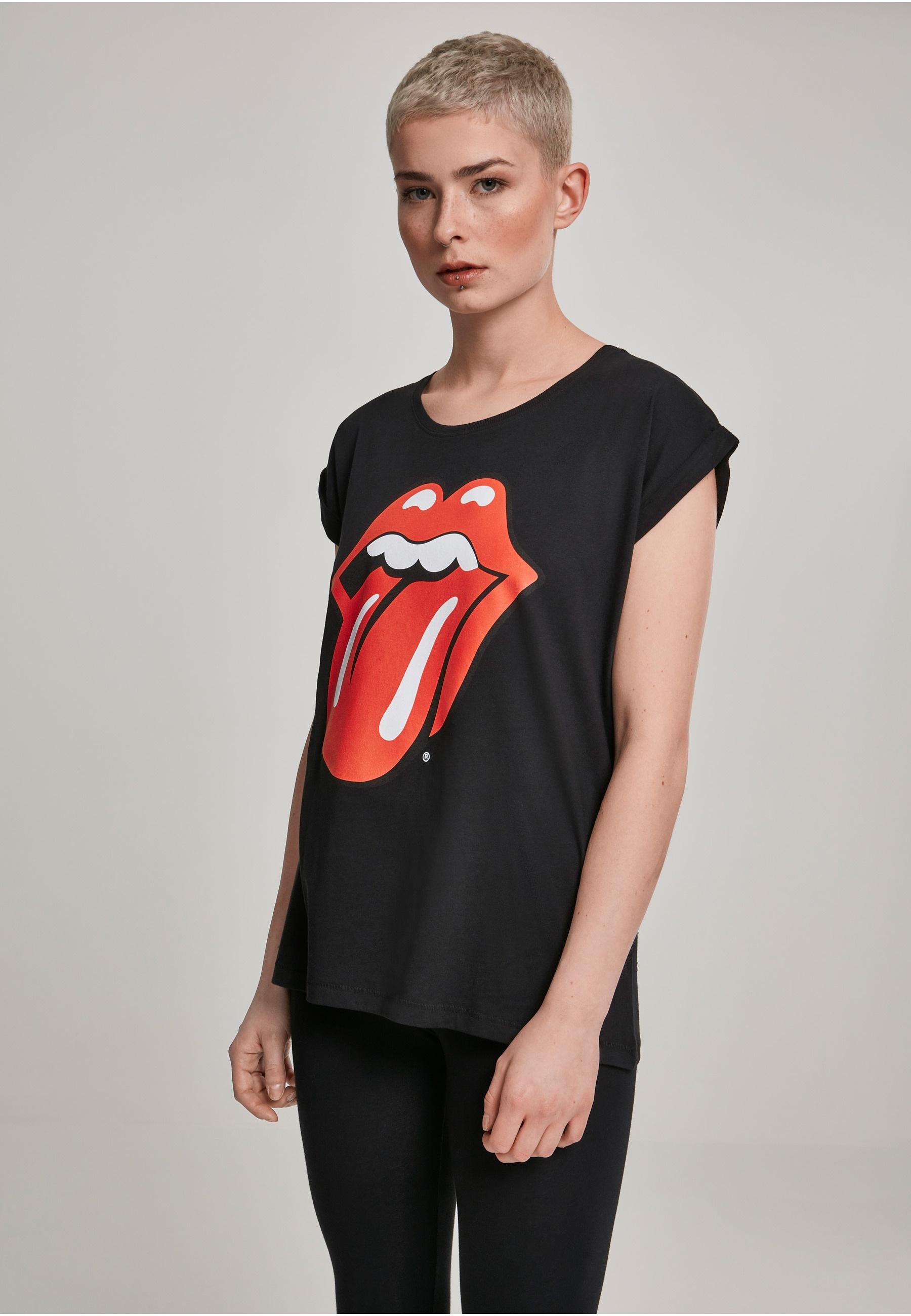 Merchcode Kurzarmshirt »Merchcode Damen Ladies Rolling Stones Tongue Tee« 1 Stk.