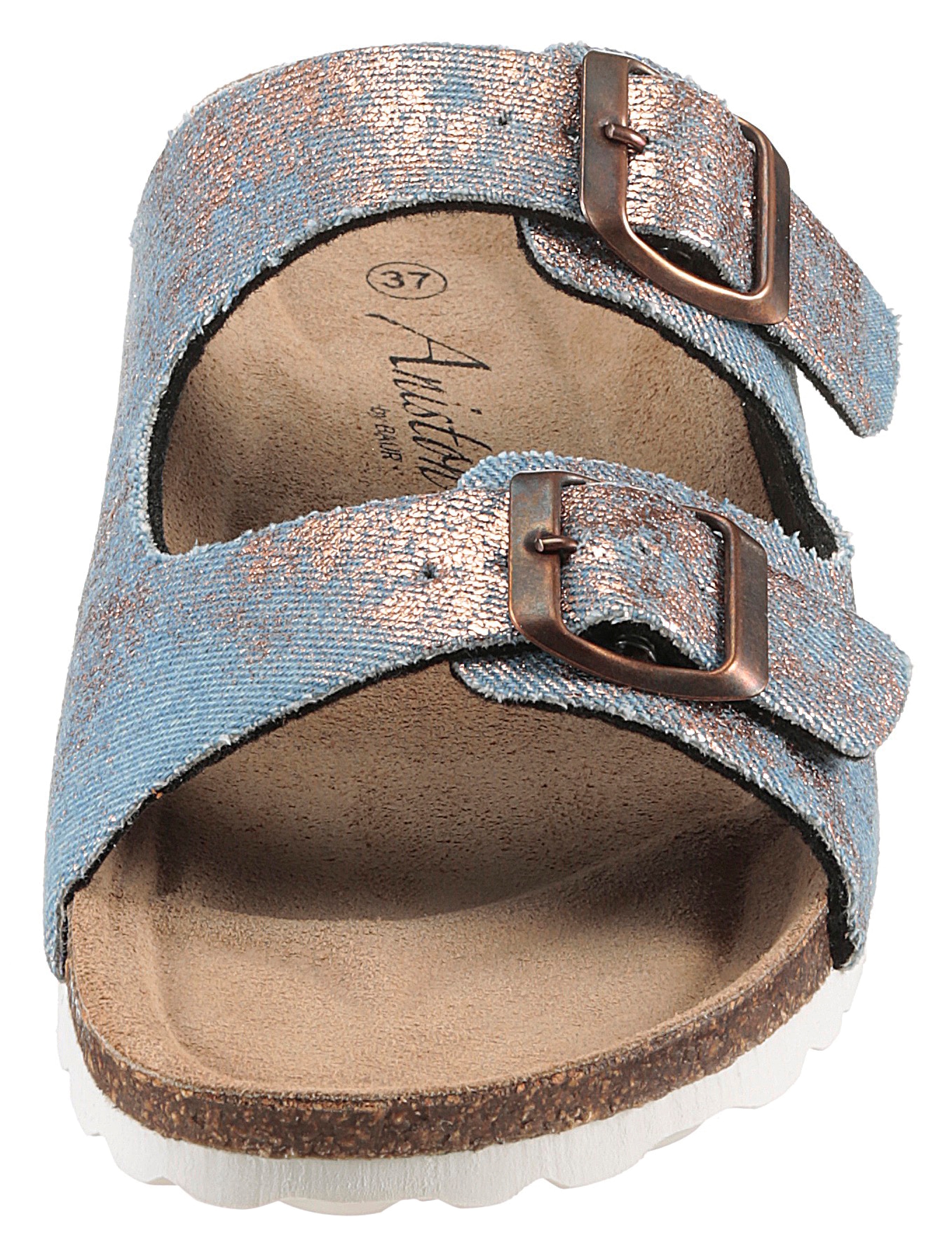Aniston SHOES Pantolette, Sommerschuh, Strandschuh, Urlaubschuh, Metallic - NEUE KOLLEKTION