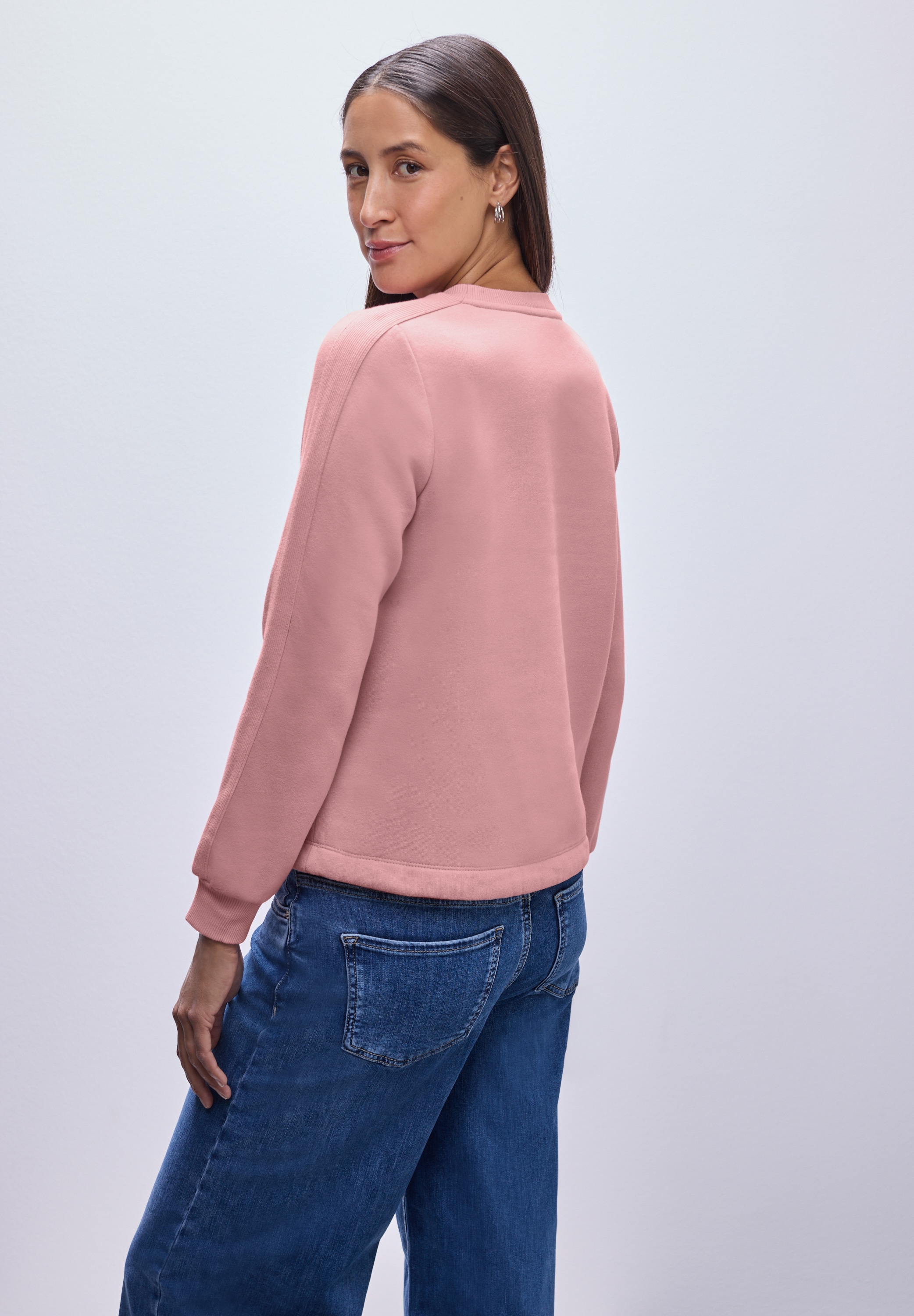 STREET ONE Sweatshirt mit Tunnelzug am Saum günstig online kaufen