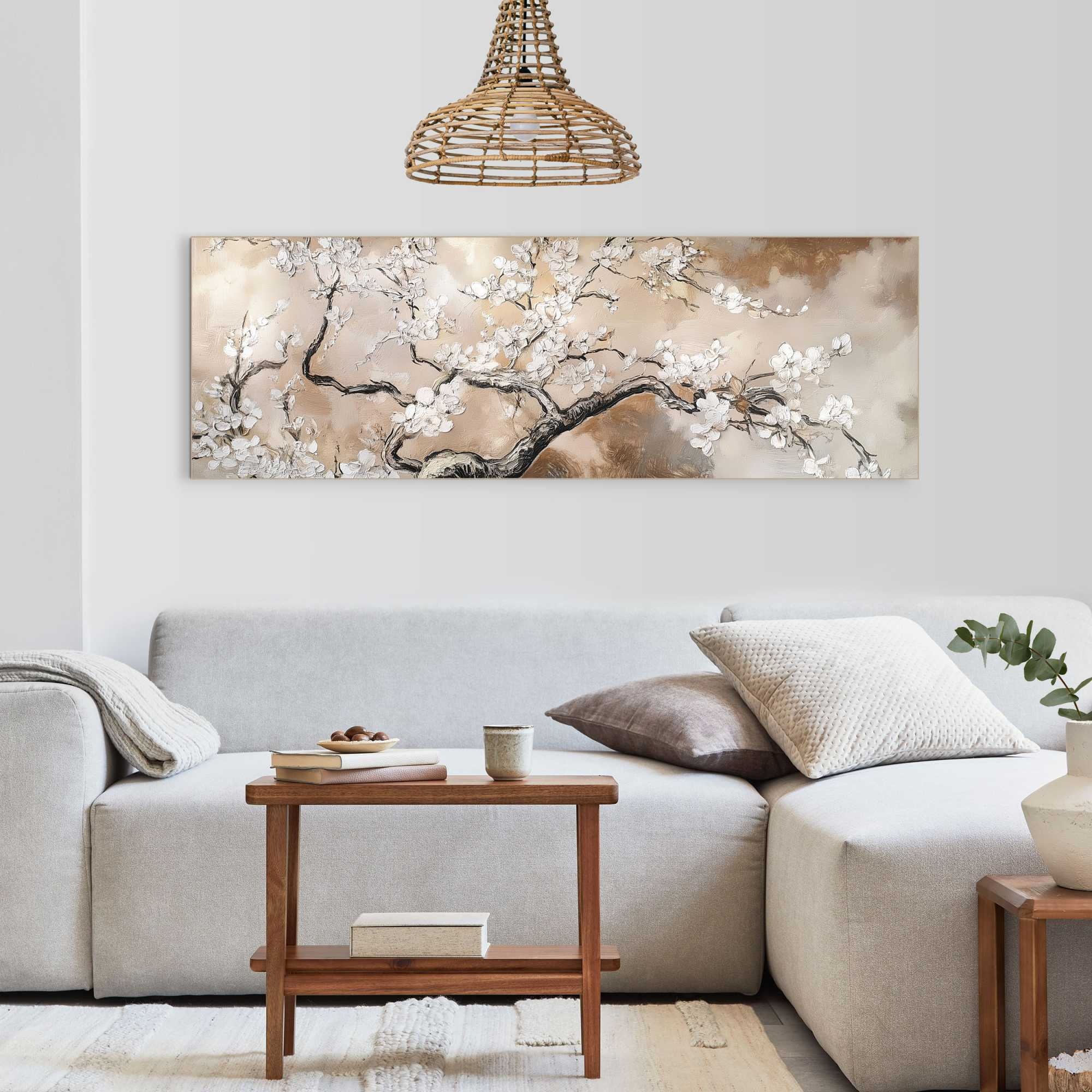 Reinders! Wandbild »Baum mit Blüte«, Wohnzimmer - Beige - MDF - Blumen und Pflanzen - 156x52 cm