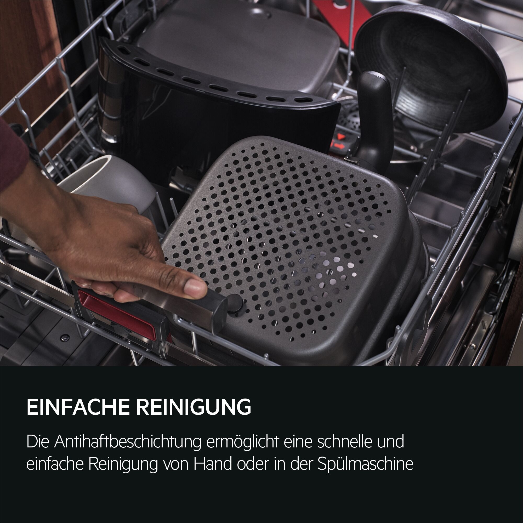 AEG Heißluftfritteuse »8000 (AAF7SB) 10 voreingestellte Funktionen«, 1700 W, Frittieren, Dampfgaren, Backen, Aufwärmen