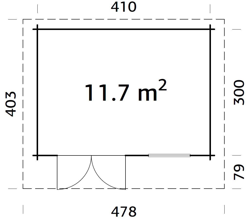 Palmako Gartenhaus »Heidi«, (Set), 11,7 m², mit Fußboden im Gartenhaus