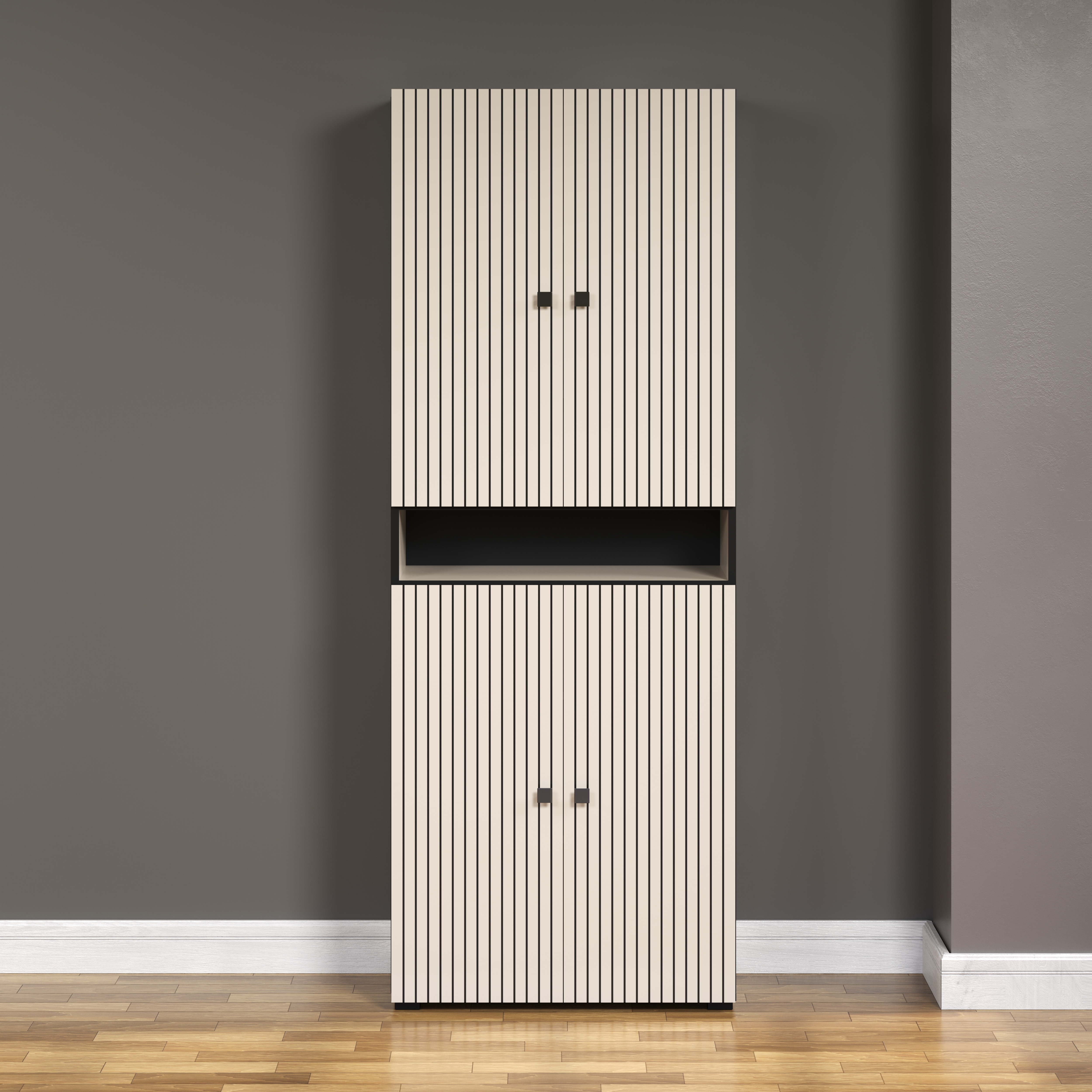 welltime Hochschrank "Amrum" Badezimmerschrank mit und ohne Schublade - (B/T/H) 40-70/31/186 cm