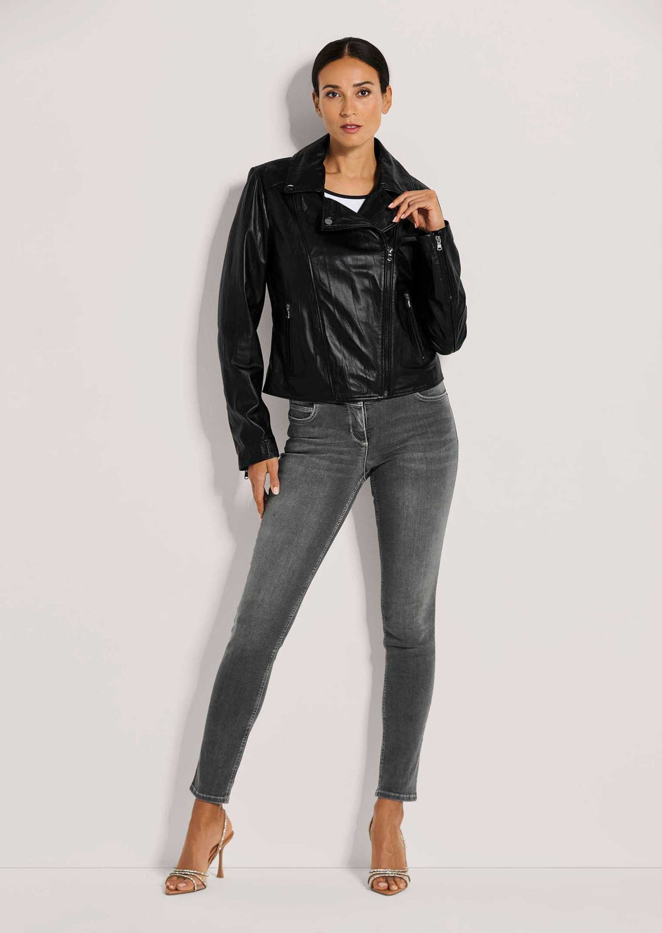 MADELEINE Lederjacke »Lederjacke Biker-Jacke aus Lammnappa-Leder«