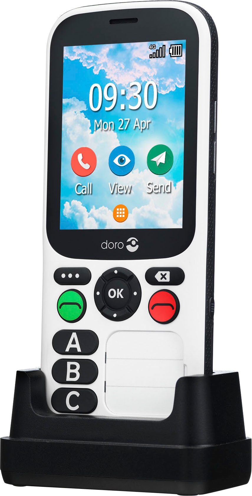 Doro Smartphone »780X IUP«, schwarz/weiß, 7,11 cm/2,8 Zoll, 4 GB Speicherplatz