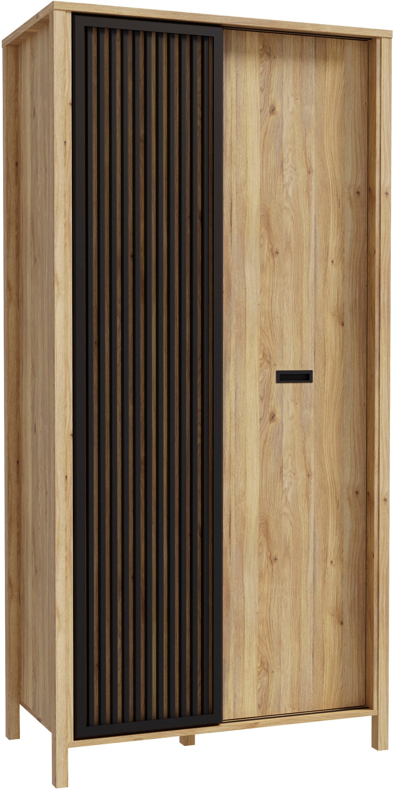 FORTE Kleiderschrank "Jytana" B/H/T 97/200,3/52,7 cm inklusive Kleiderstange u. Einlegeböden