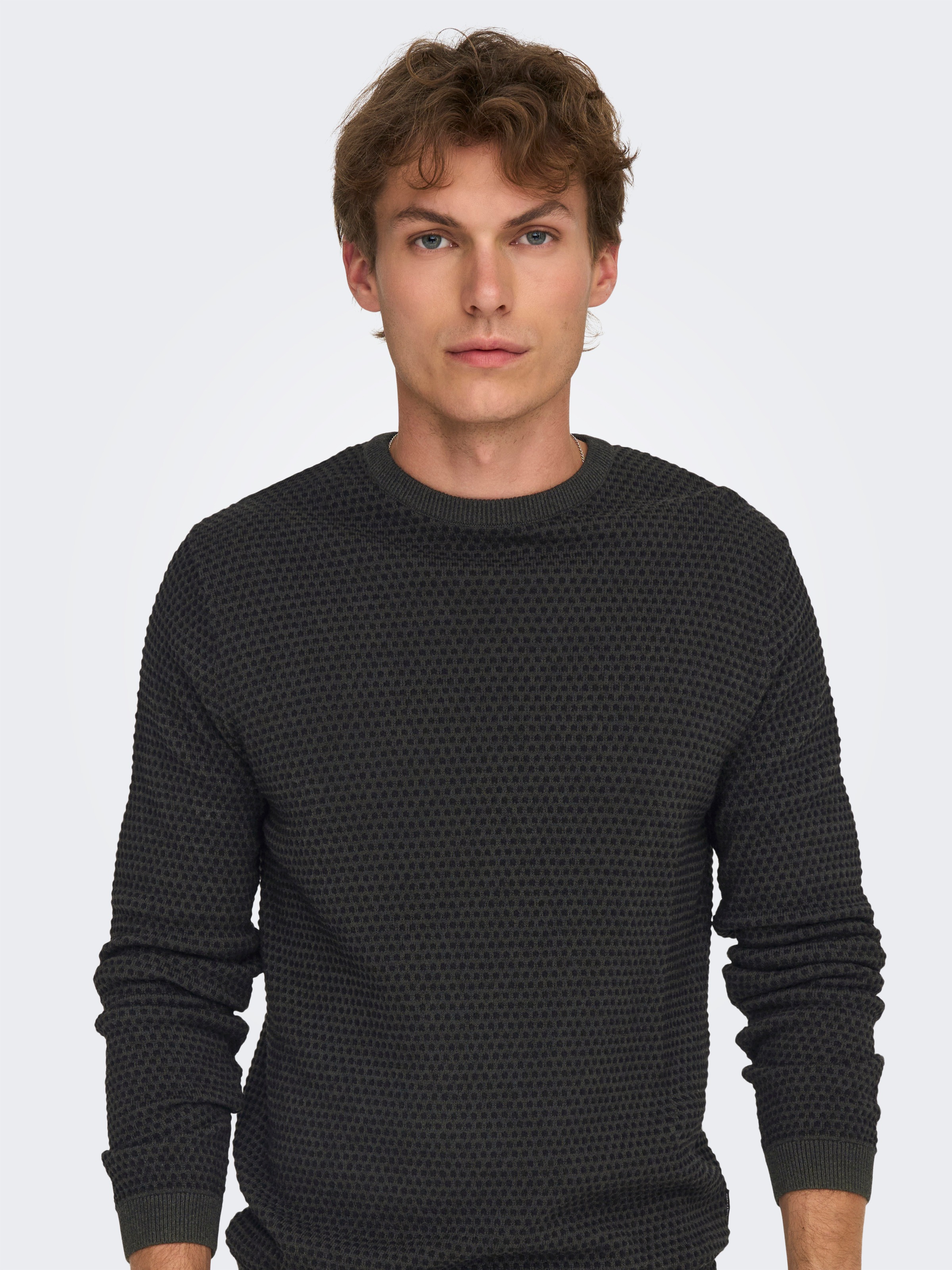 ONLY & SONS Rundhalspullover "ONSTAPA REG 12 STRUC LS CREW KNIT NOOS" günstig online kaufen