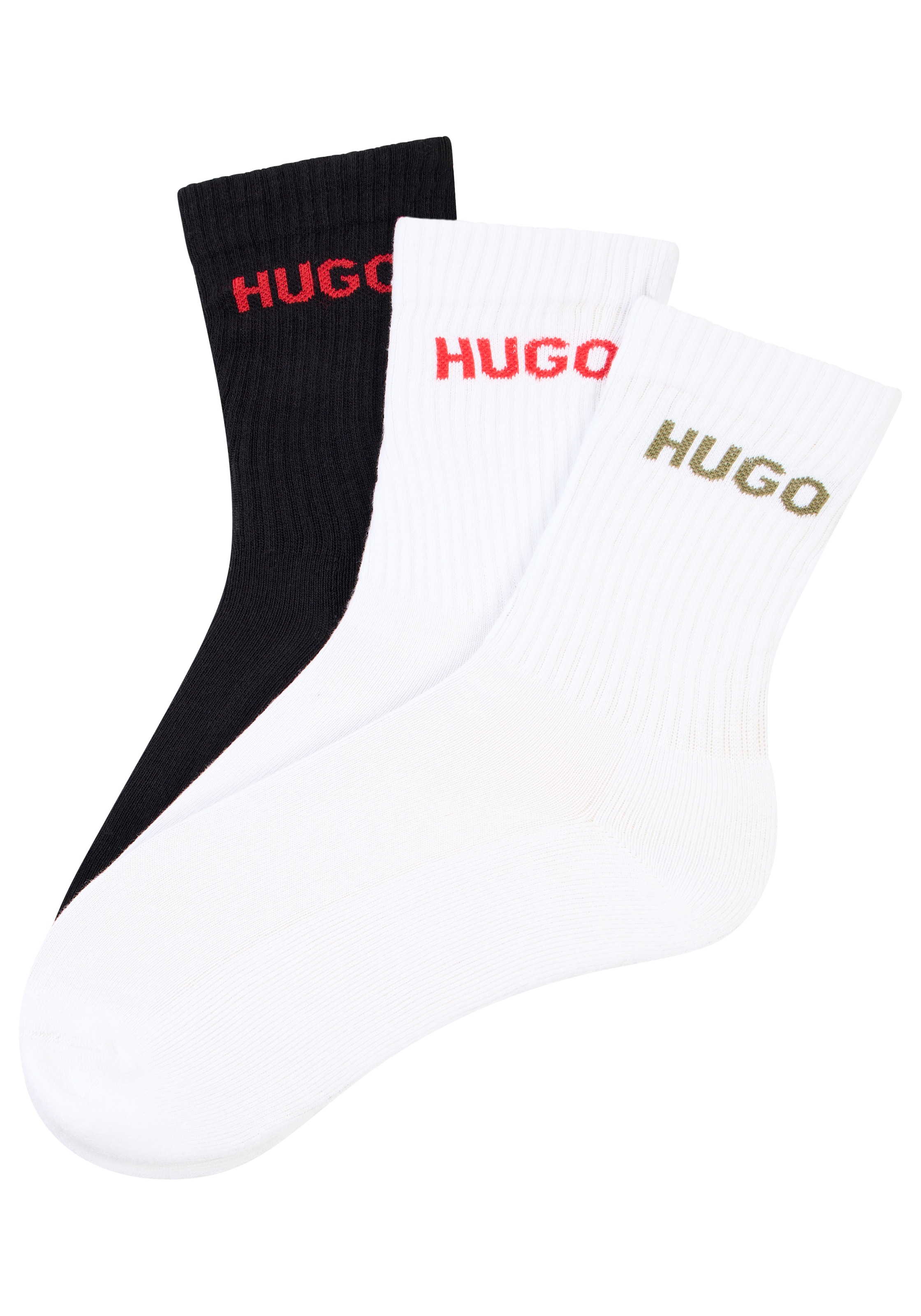 HUGO Underwear Socken "6P QS RIB LOGO CC" Packung, 6er Pack, 6 Paar tlg. mi günstig online kaufen