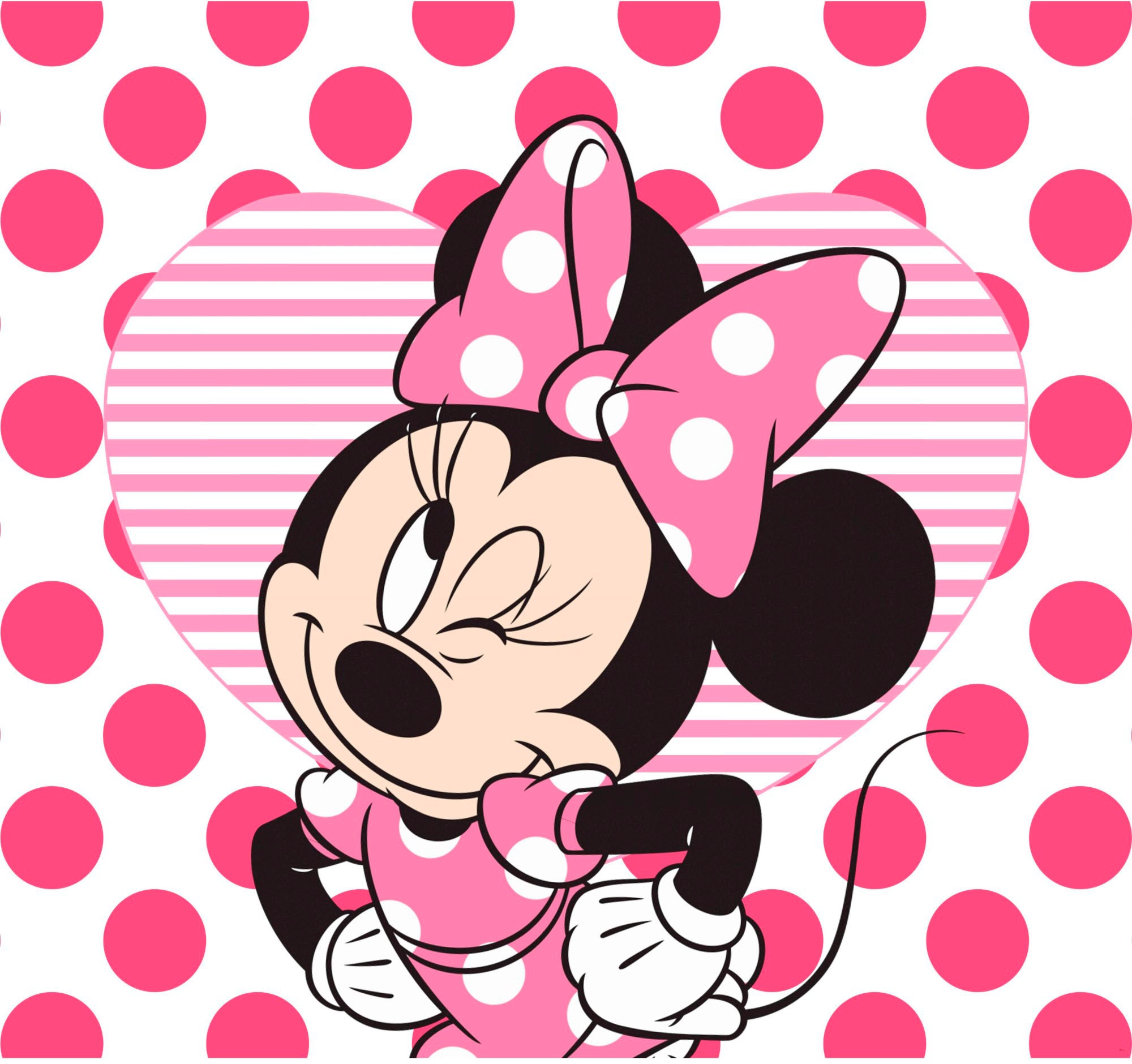 Disney Fototapete »Minnie mit Herz«, Rosa - 300x280cm