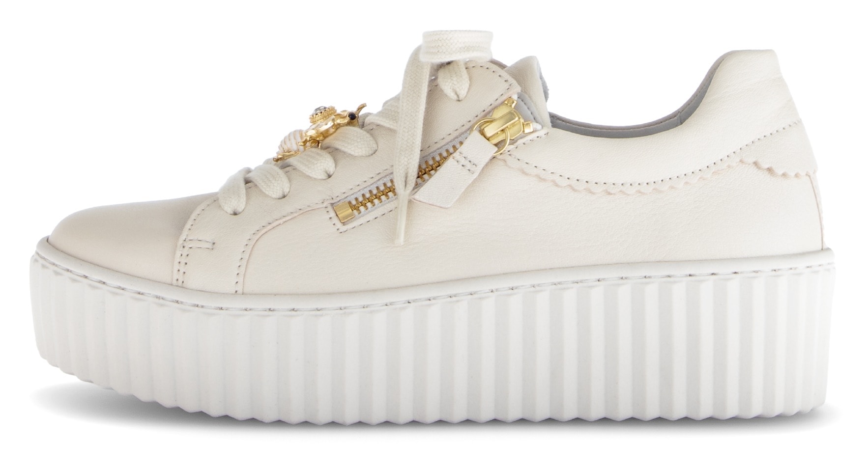 Gabor Plateausneaker, Freizeitschuh, Halbschuh, Schnürschuh mit modischem Schmuckelement