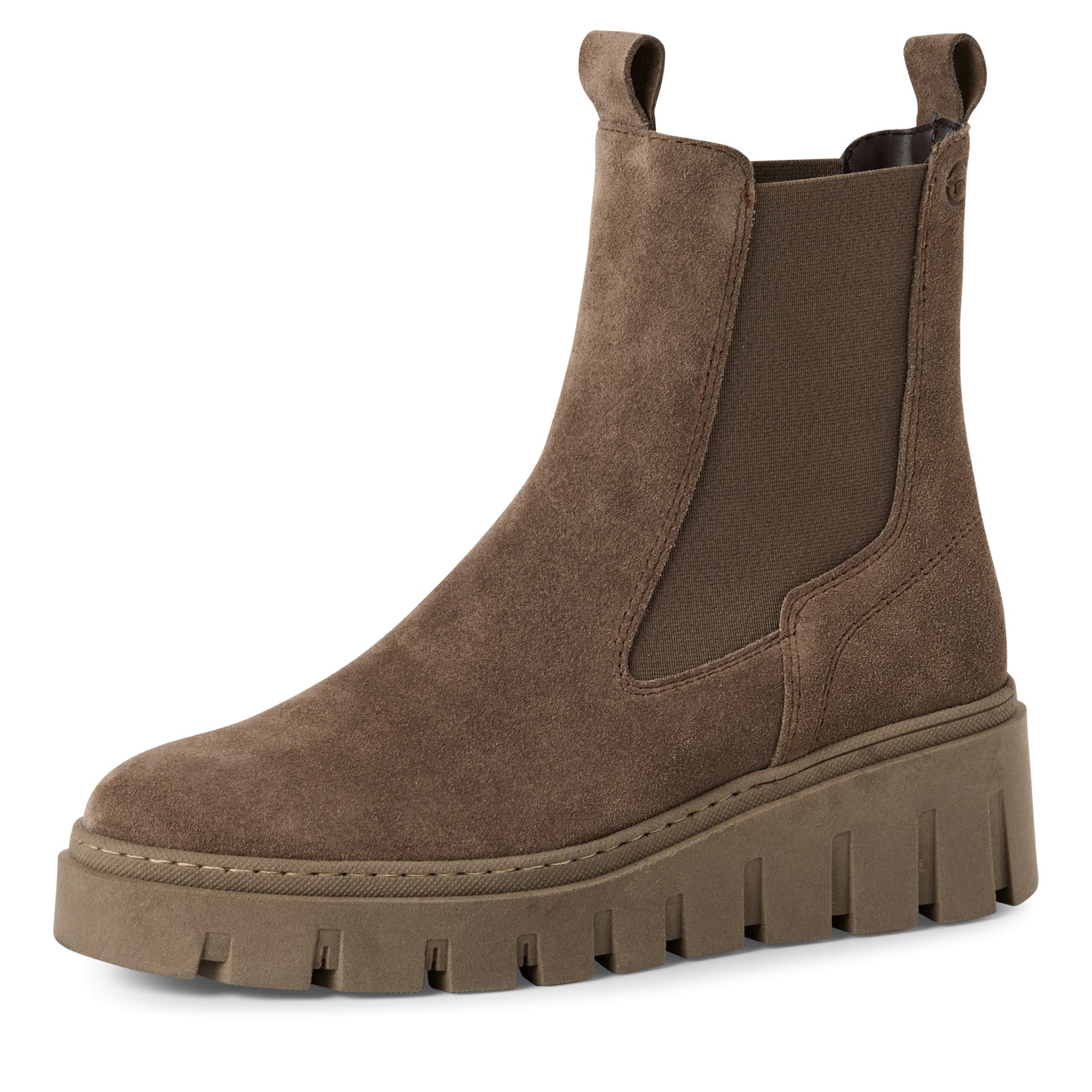 Tamaris Chelseaboots Stiefelette, Schlupfschuh mit T-Logoprägung