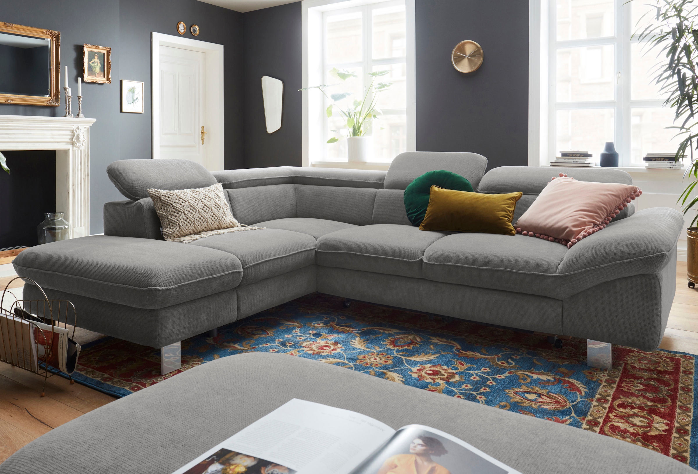 COTTA Ecksofa »Driver L-Form« mit Kopfteilverstellung, wahlweise mit Bettfunktion & Bettkasten