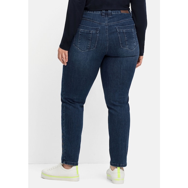 Sheego Stretch-Jeans »Große Größen«, mit Zierösen, in Five-Pocket-Form  bestellen | BAUR