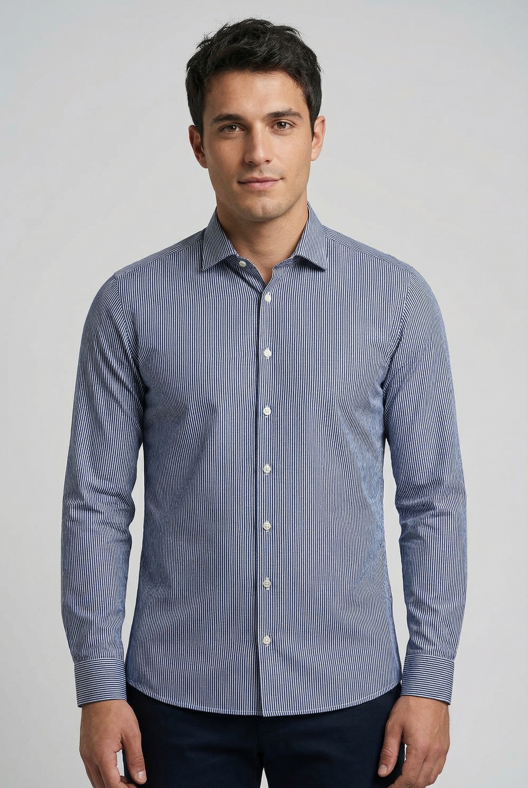 DESOTO Langarmhemd "Casual Kent 1/1" Jerseyhemd, Kentkragen, Slim Fit günstig online kaufen