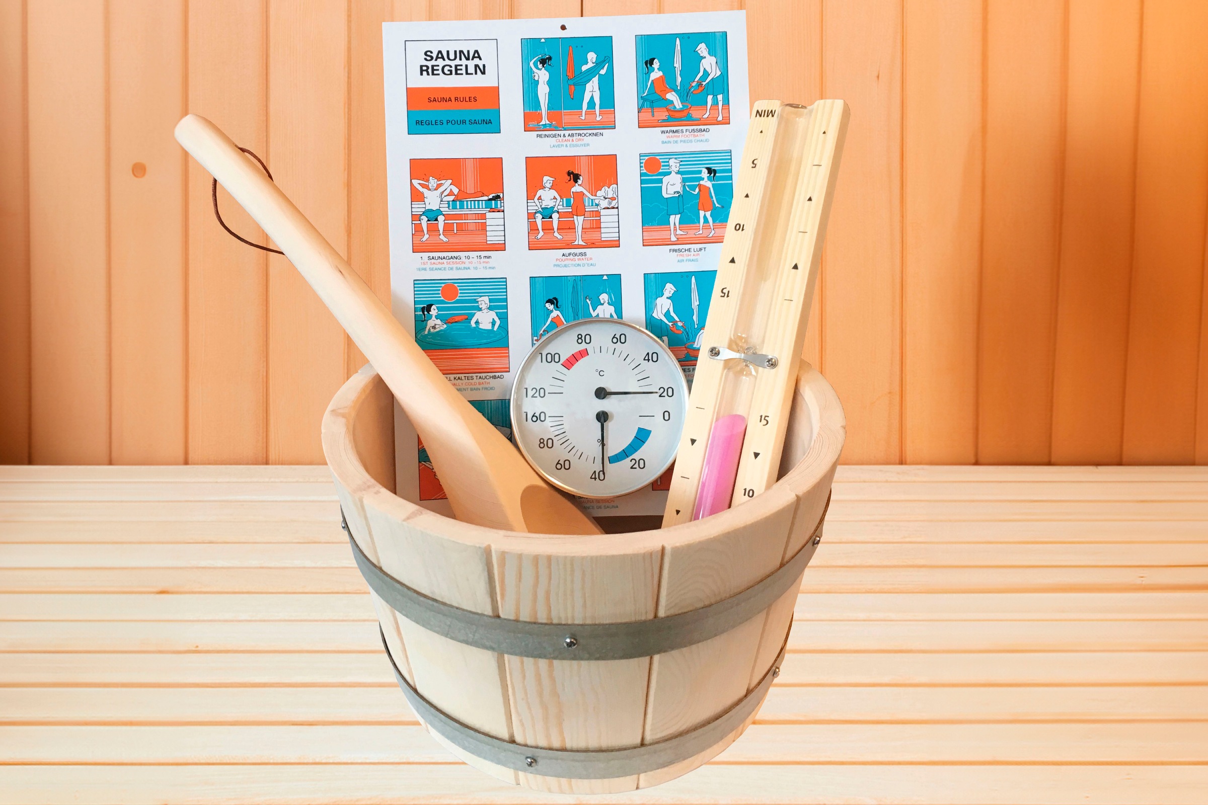welltime Sauna »Ricky«, mit bronzierter Ganzglastür, für bis zu 3 Personen