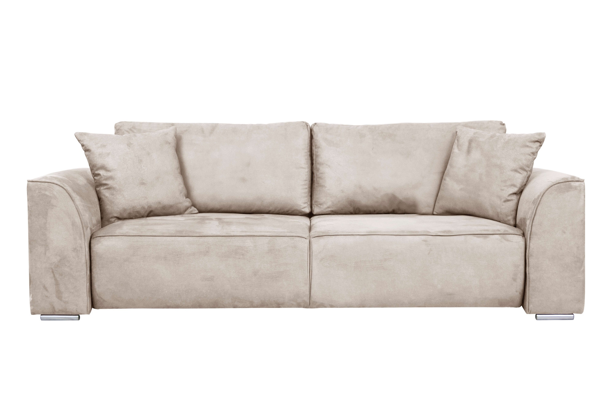 INOSIGN 3-Sitzer Beatrice Schlafsofa, wahlweise auch mit Bettfunktion und Bettkasten, incl. 2 Zierkissen