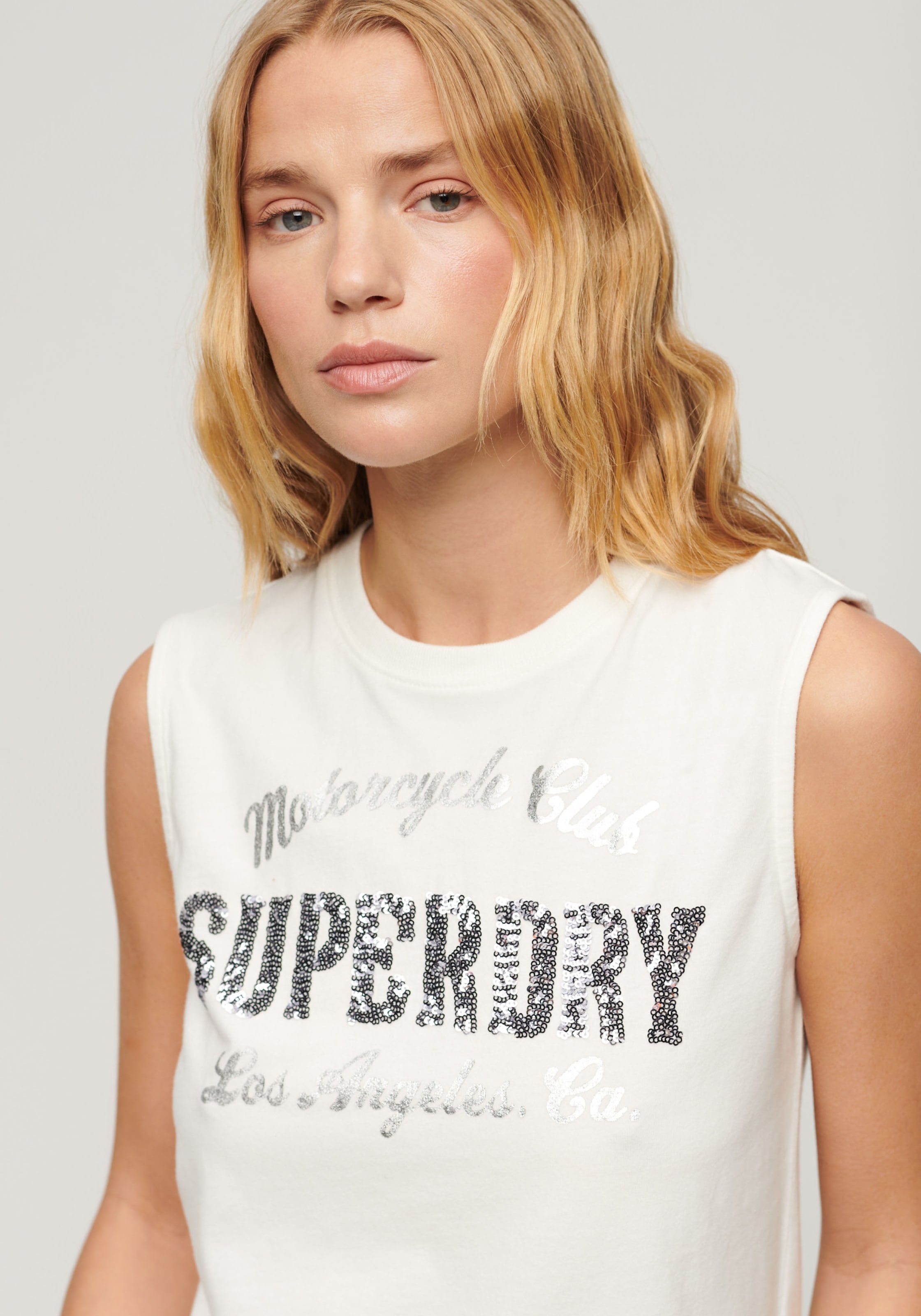 Superdry Tanktop "EMBELLISH ARCHIVE FITTED TANK" günstig online kaufen