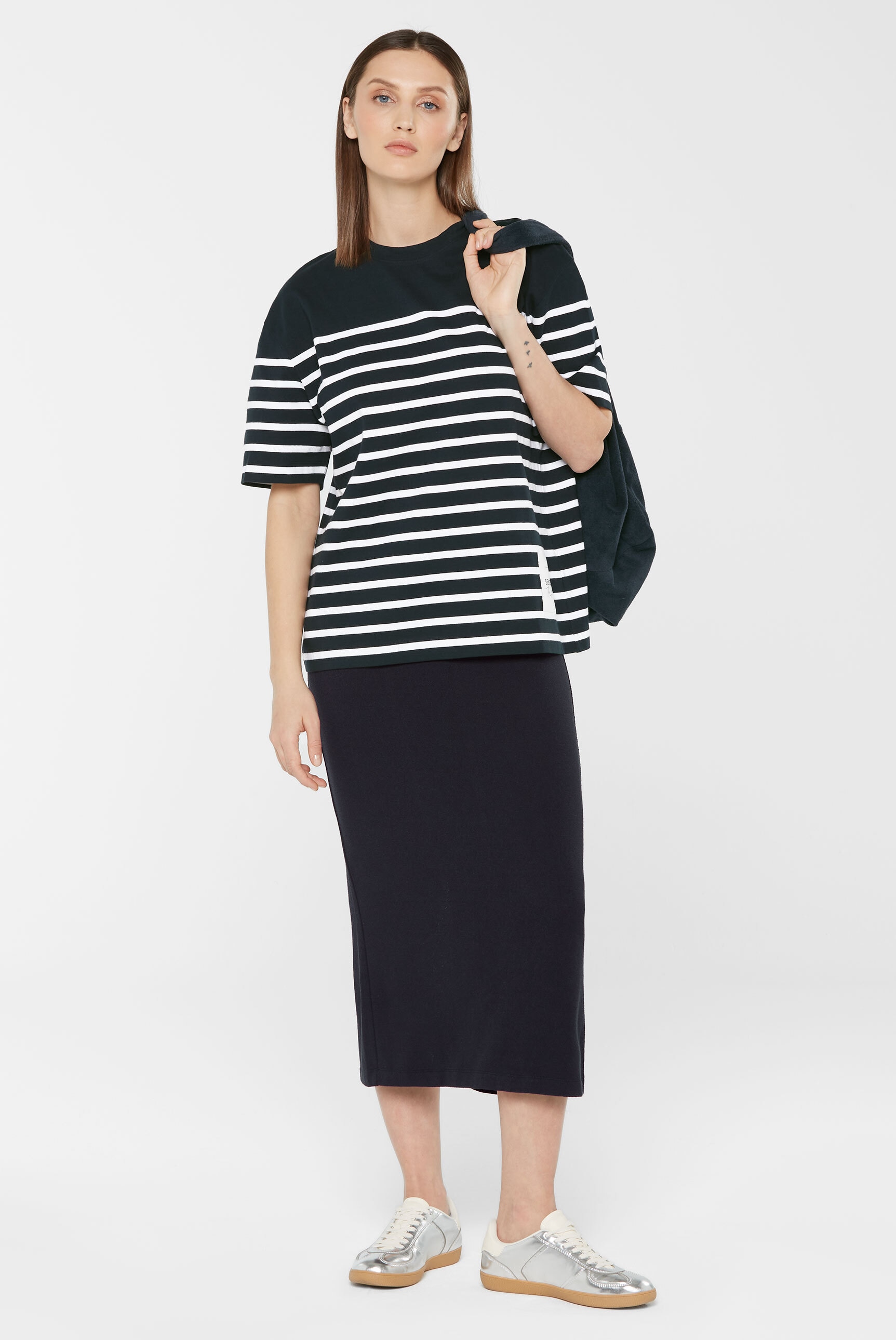 SENSES.THE LABEL Rundhalsshirt, aus Baumwolle