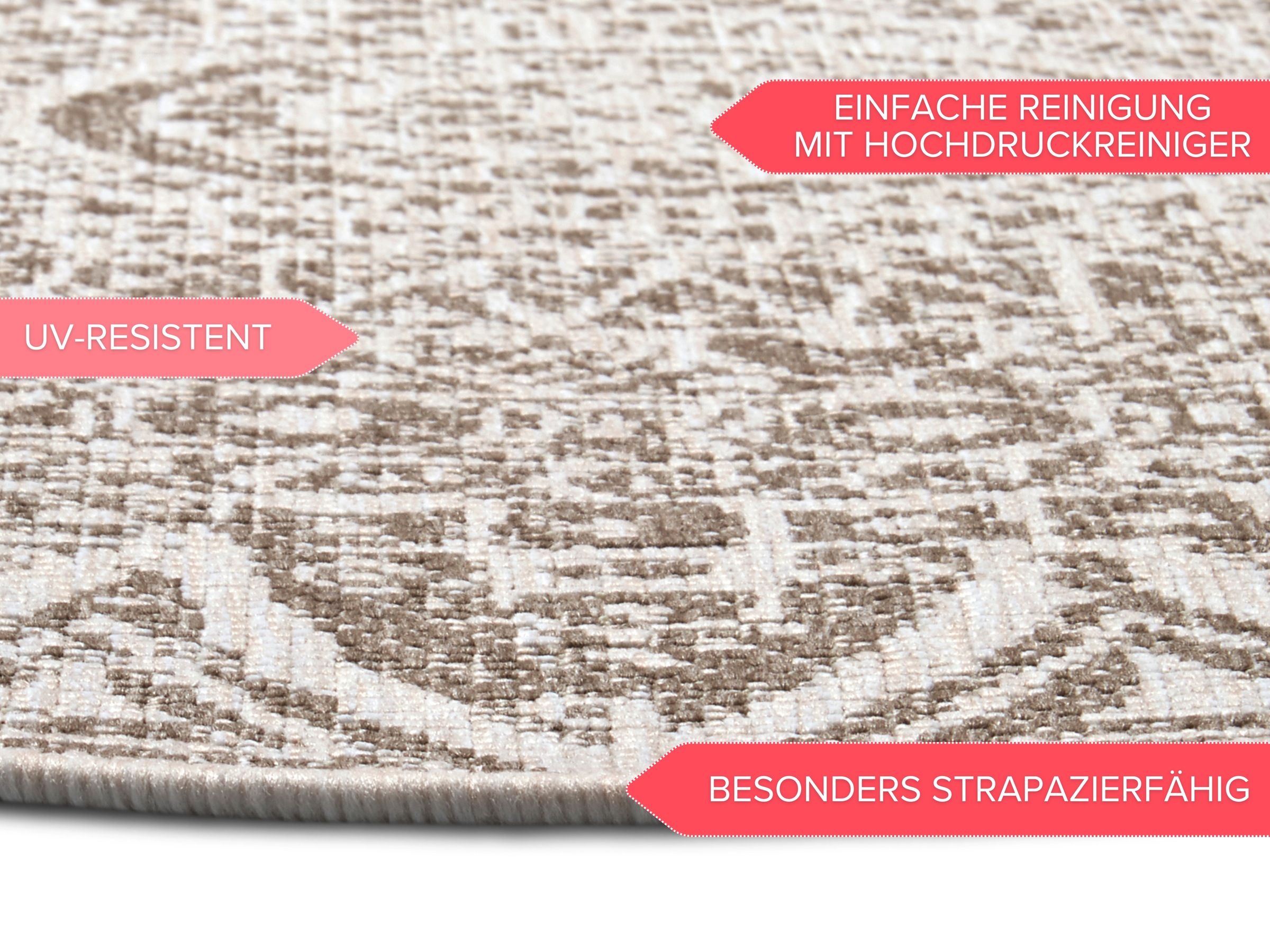 Freundin Home Collection Lilja Reversible Rug White 100cm 3
