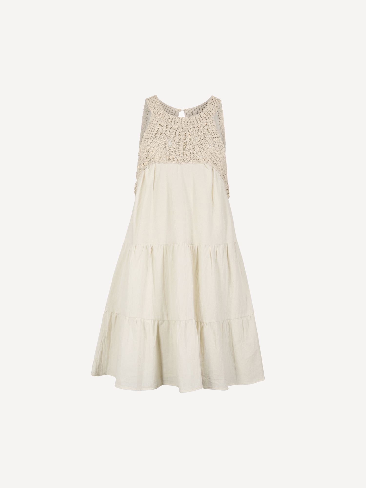 Apricot Minikleid »Mini-Kleid« mit gehäkeltem Oberteil und Stufenrock