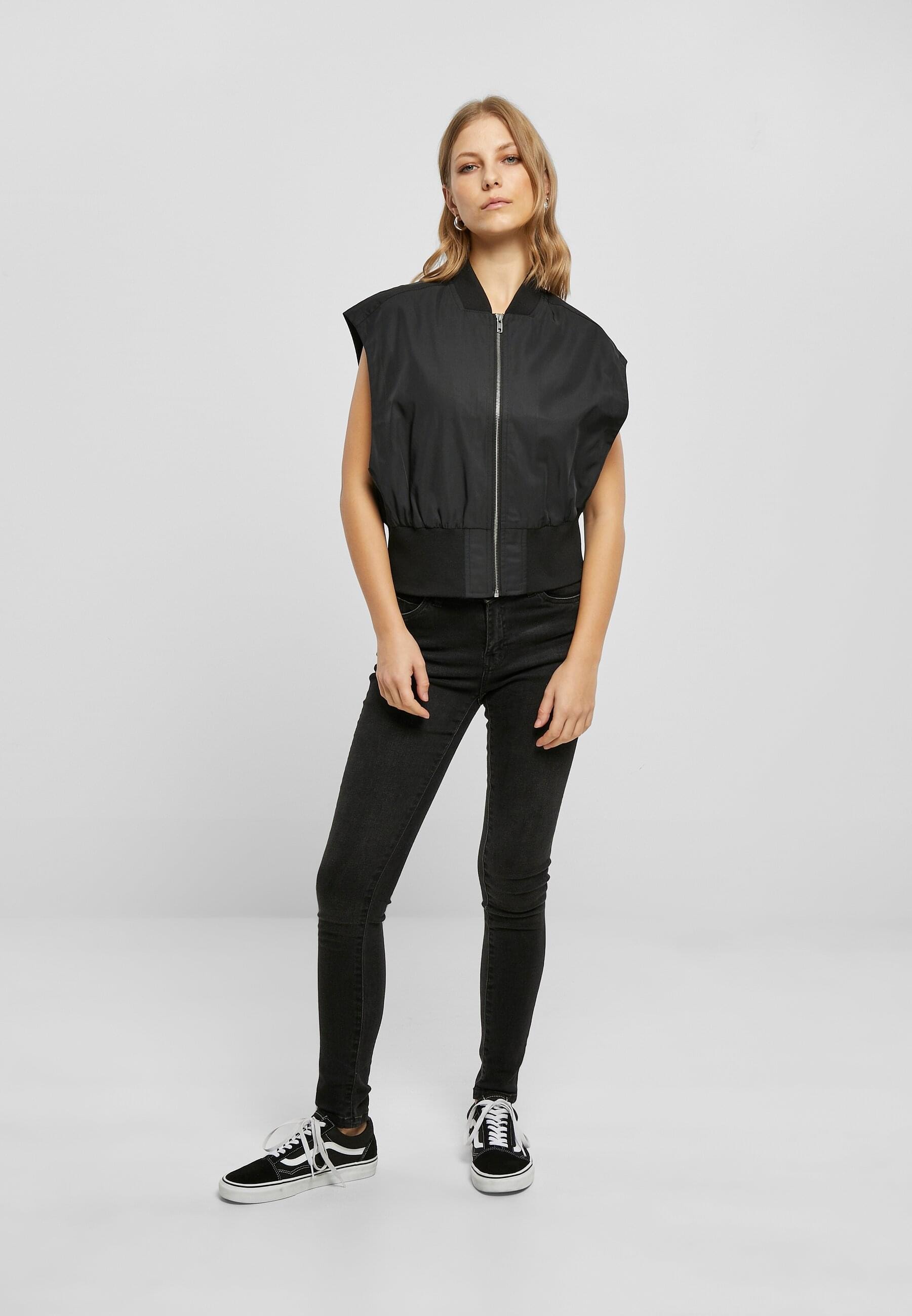 URBAN CLASSICS Steppweste »Urban Classics Damen Ladies Recycled Short Bomber Vest«, (1 tlg.)