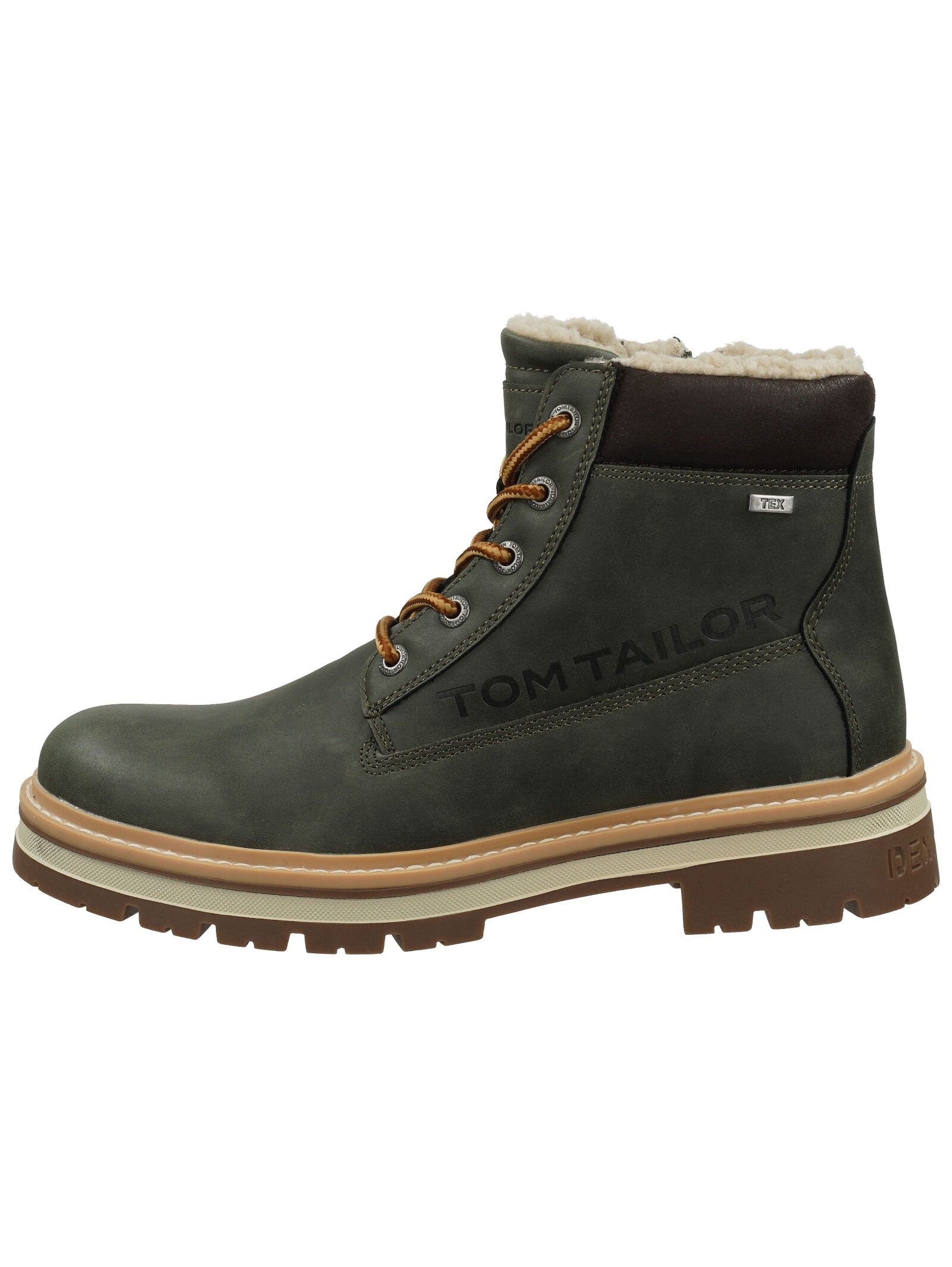 TOM TAILOR Schnürstiefel "Tom Tailor Stiefelette Lederimitat/Textil" günstig online kaufen