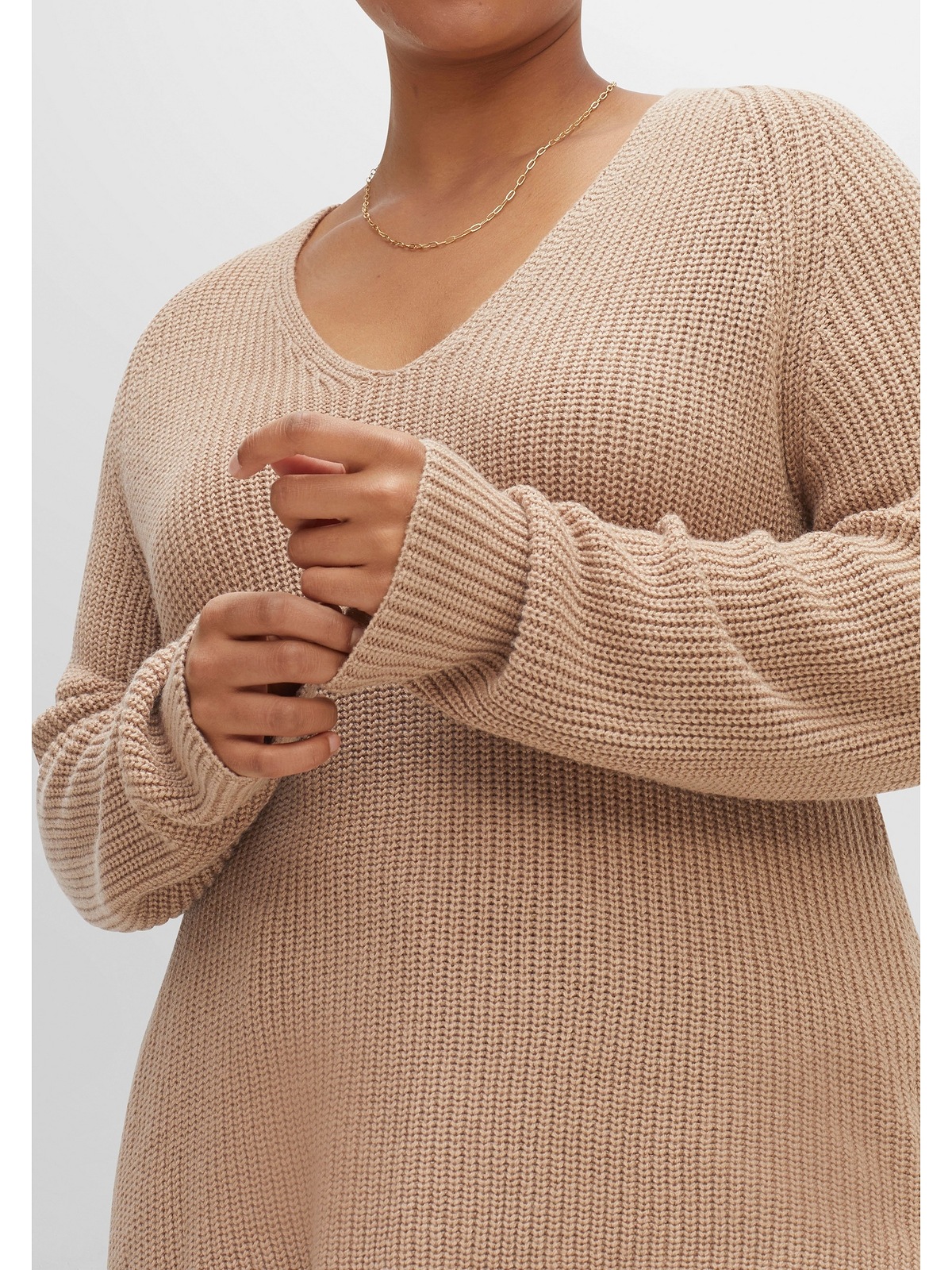 Sheego V-Ausschnitt-Pullover »Große Größen«, mit Kaschmir, in leichter A-Linie