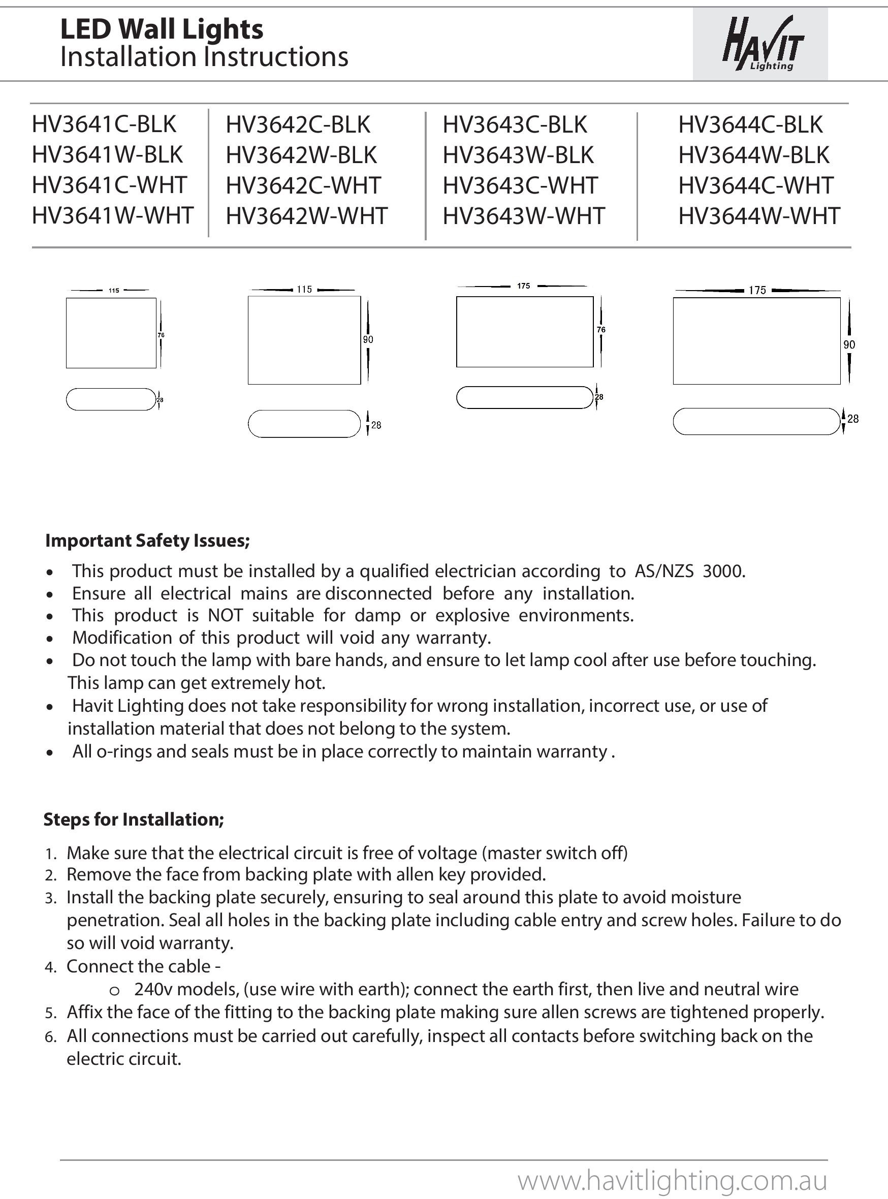 Havit Lighting LED Außen-Wandleuchte »LISSE«, 1 flammig, Leuchtmittel LED-Modul | LED fest integriert