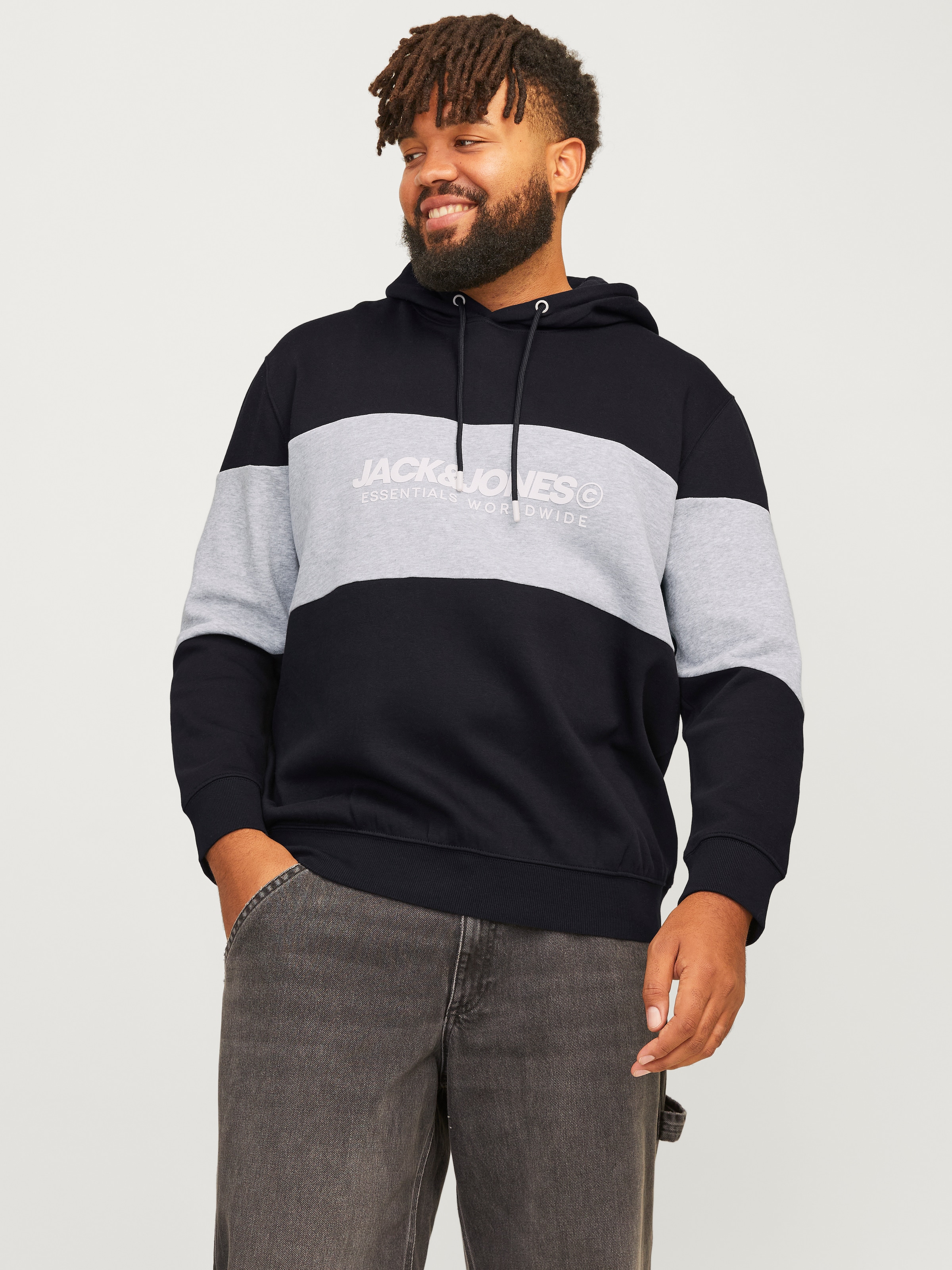 Jack & Jones PlusSize Kapuzensweatshirt "JJELEGACY BLOCKING SWEAT HOOD NOOS PLS"