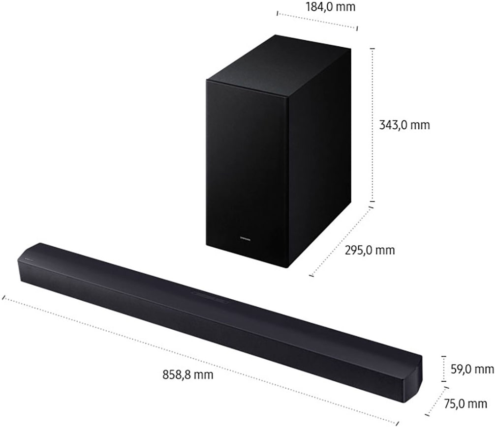 Samsung Soundbar »HW-B460GF/ZG Soundbar«, 2.1-Kanal Sound System, Dolby Audio I DTS Virtual:X, Bass-Boost-Modus