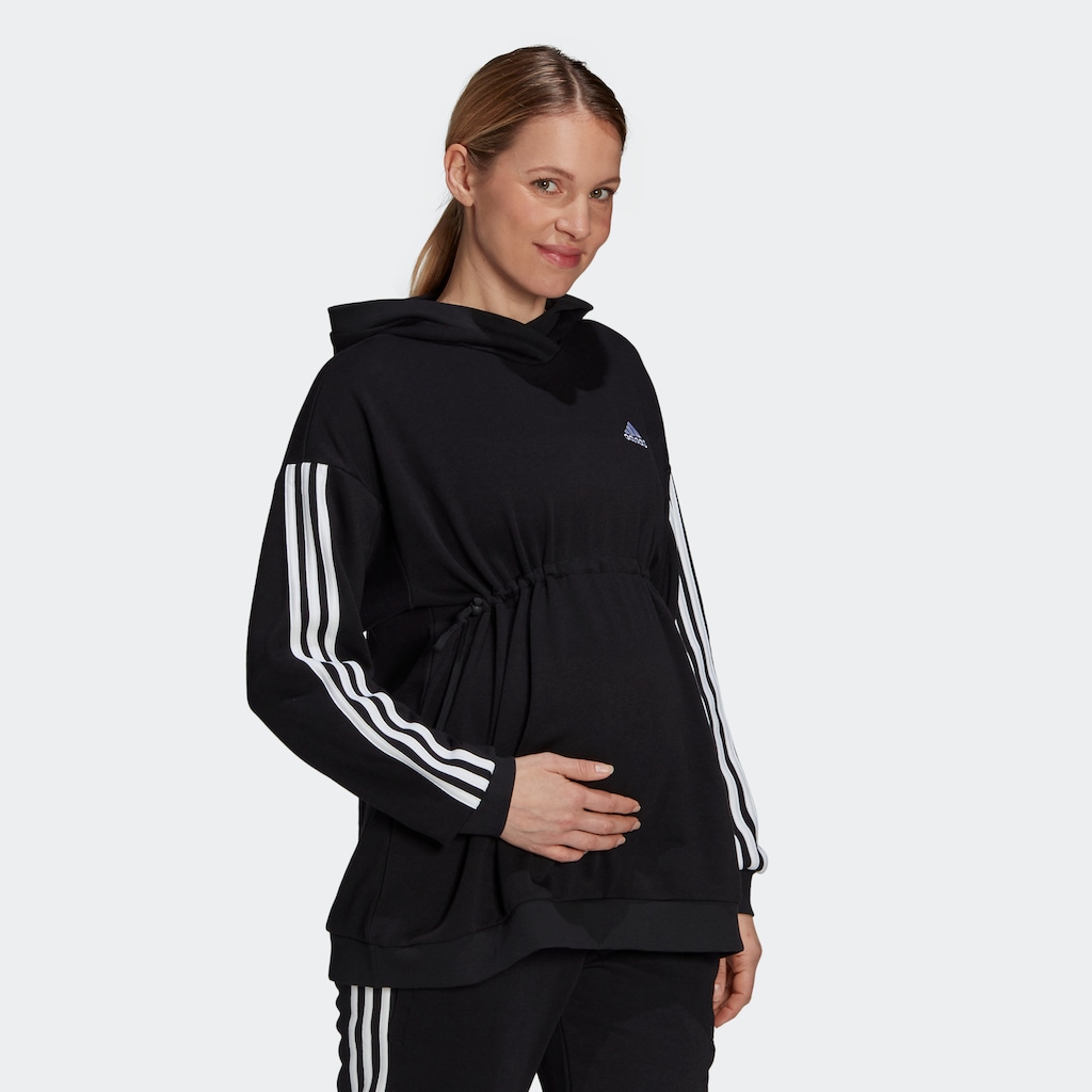 adidas Sportswear Kapuzensweatjacke »ESSENTIALS COTTON 3-STREIFEN HOODIE – UMSTANDSMODE«, (1 tlg.)