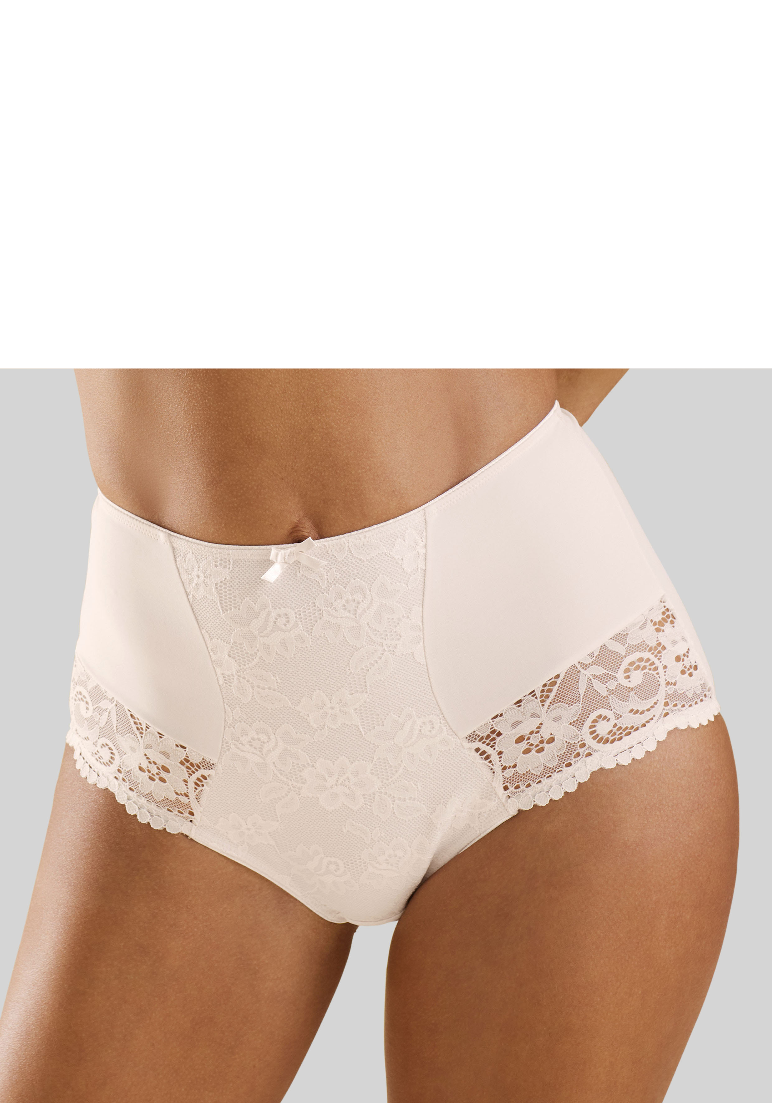 Nuance by Lascana High-Waist-Panty mit Spitzeneinsätzen