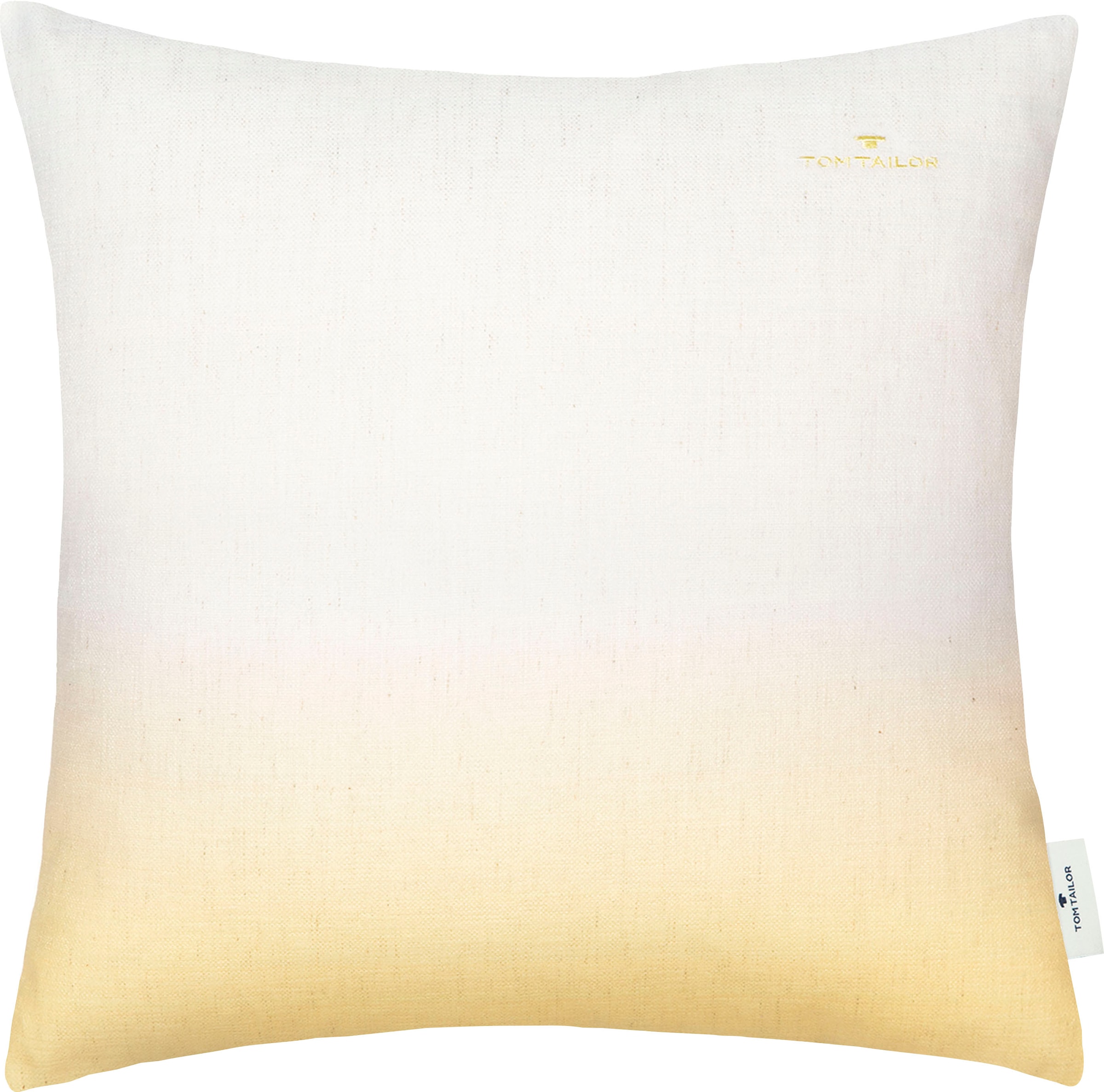 TOM TAILOR HOME Dekokissen »Gradient Signature«, Farbverlauf, Markenlogo, Kissenhülle ohne Füllung, 1 Stück