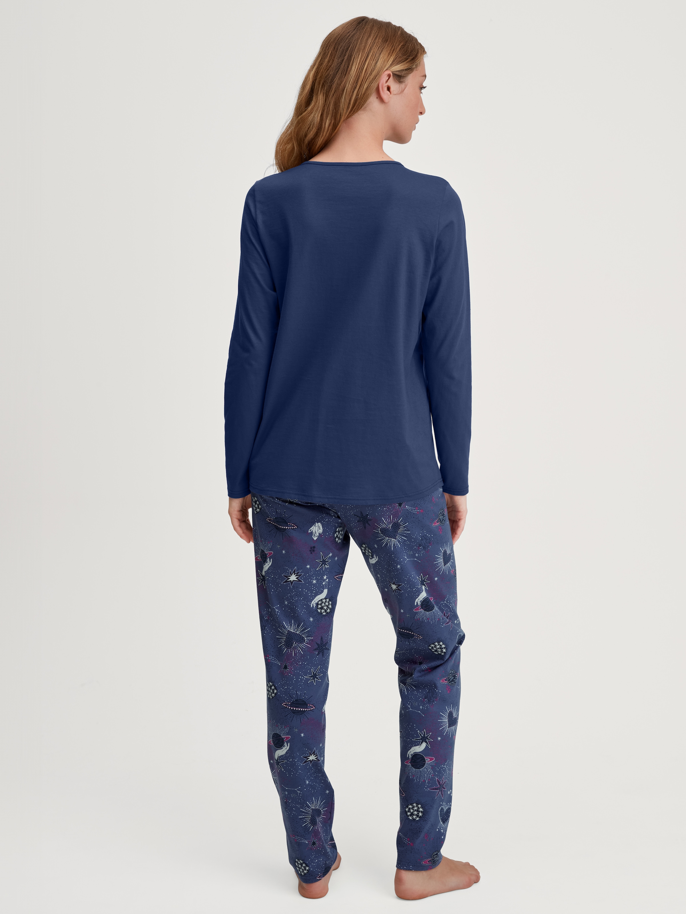 CALIDA Schlafanzug »Fruity Dreams«, (2 tlg.), Rundhals, Langarm, Pure Cotton, weich