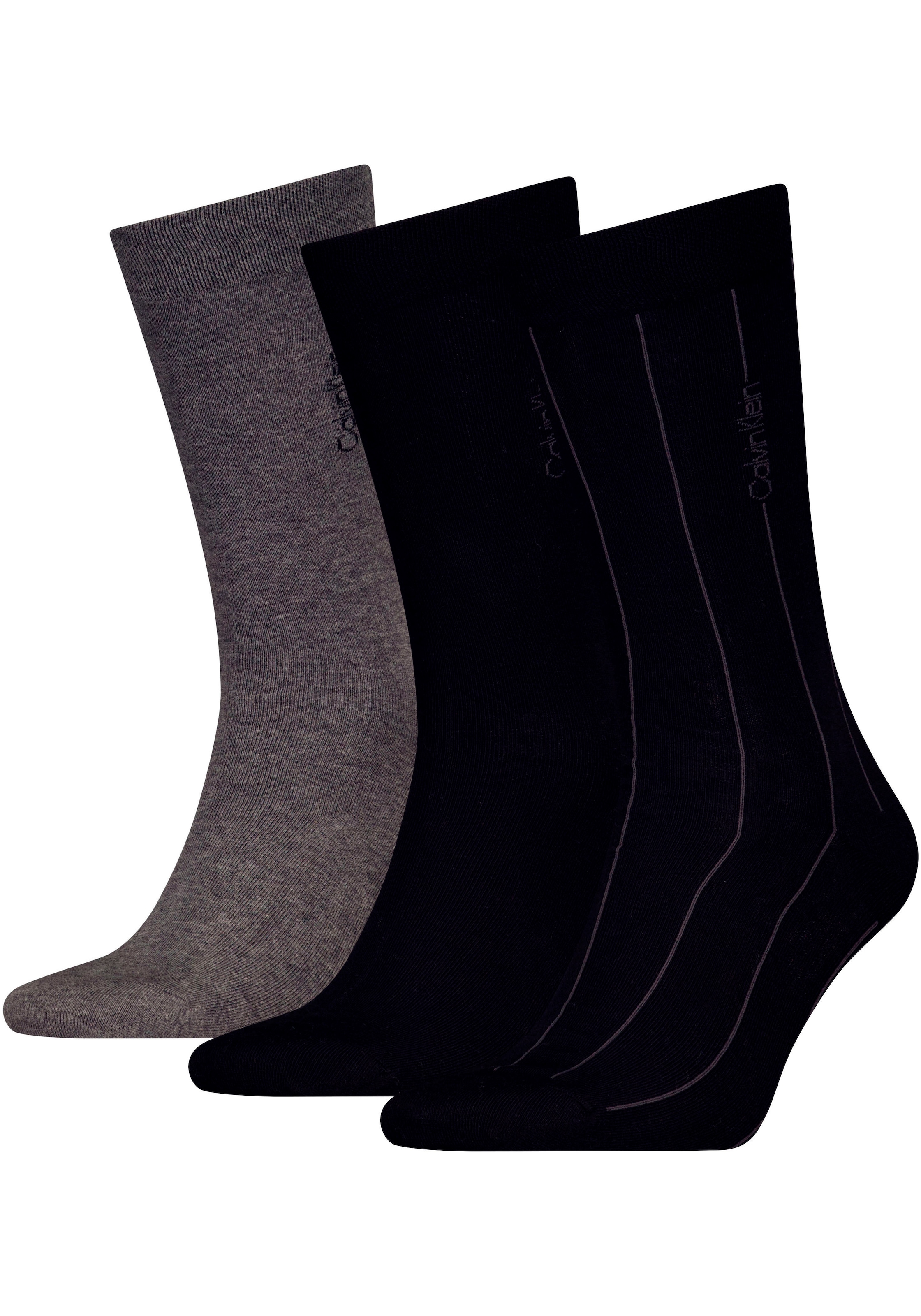 Calvin Klein Socken 3 Stk. tlg. mit dezenter Logoprägung günstig online kaufen