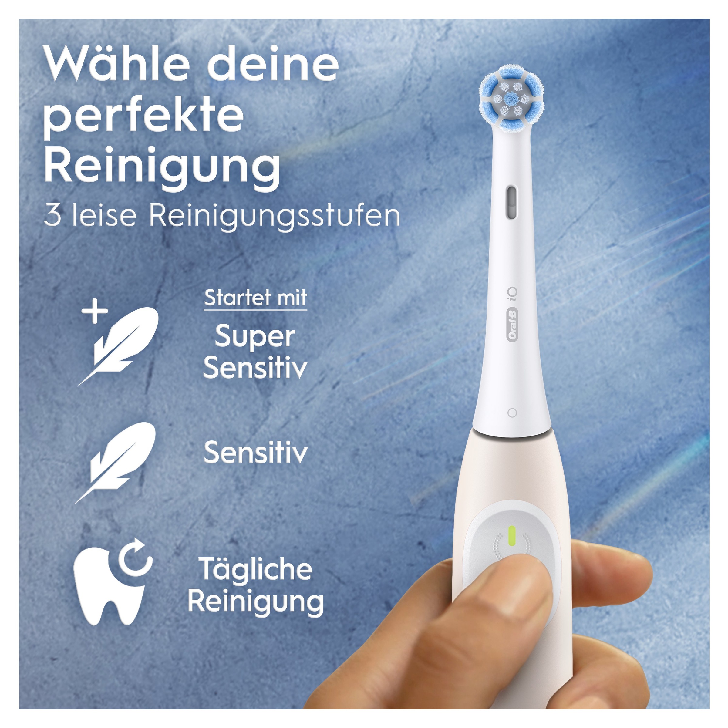 Oral-B Elektrische Zahnbürste »iO Series 2«, 1 St. Aufsteckbürsten, für die sanfte Reinigung, Reise-Etui