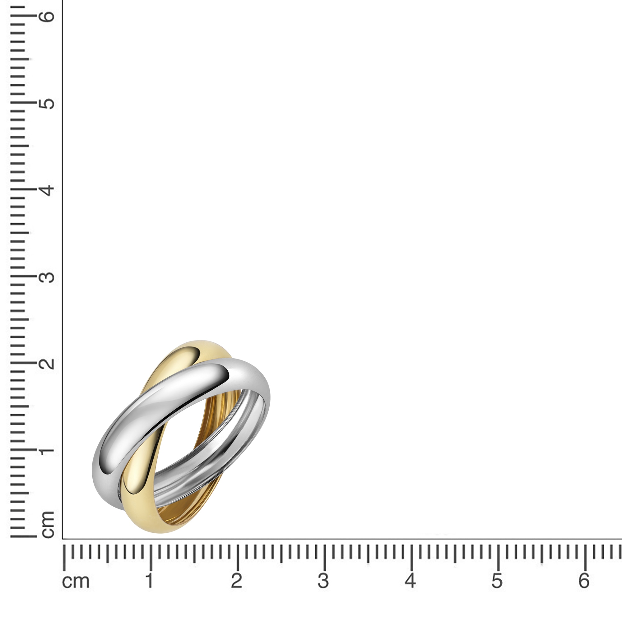 Fascination by Ellen K. Fingerring »585/- Gelbgold bicolor 2-reihig«