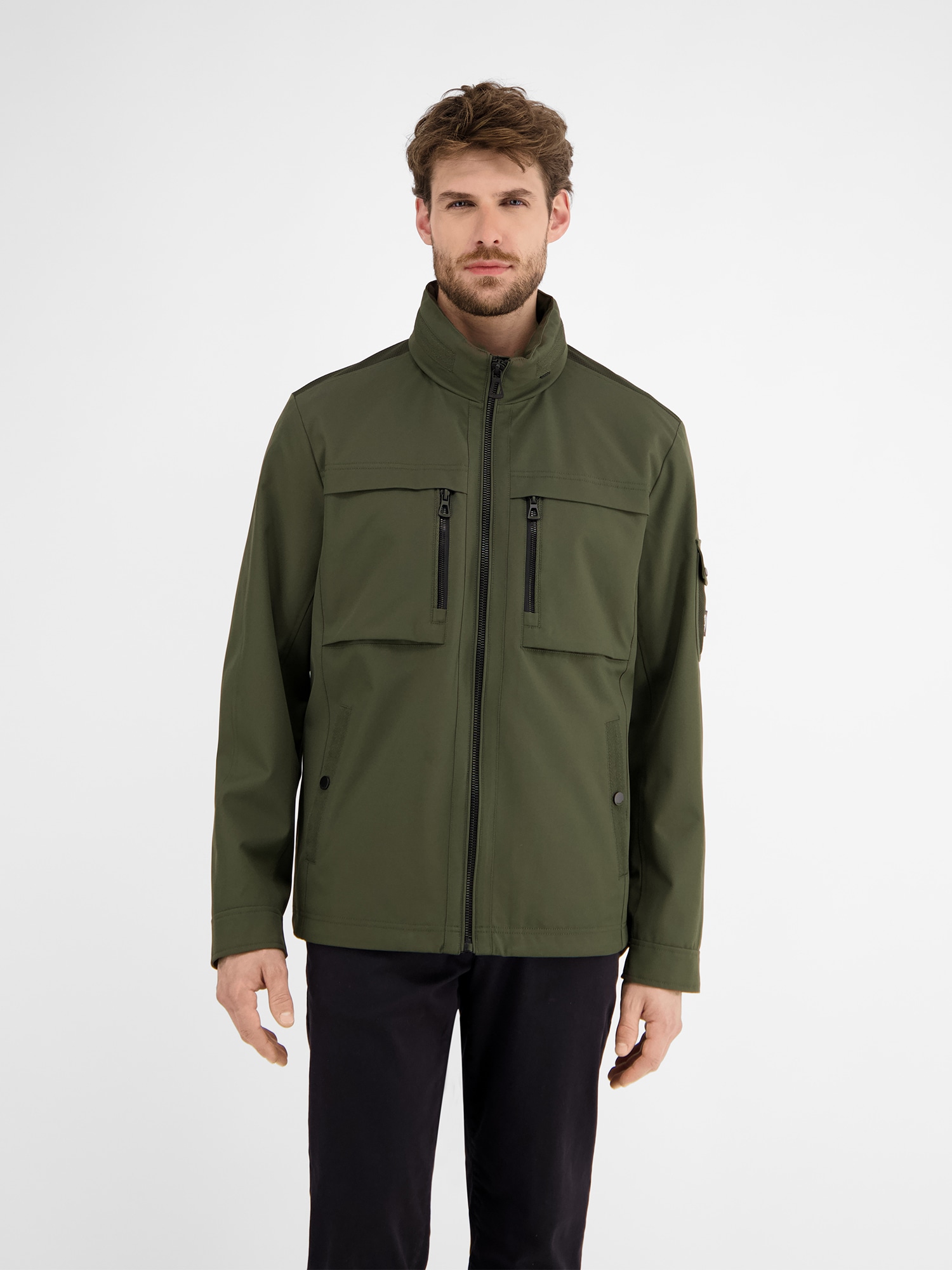 LERROS Outdoorjacke »LERROS Shell-Blouson mit Kapuze«, mit Kapuze, Wasser- und windabweisend, atmungsaktiv