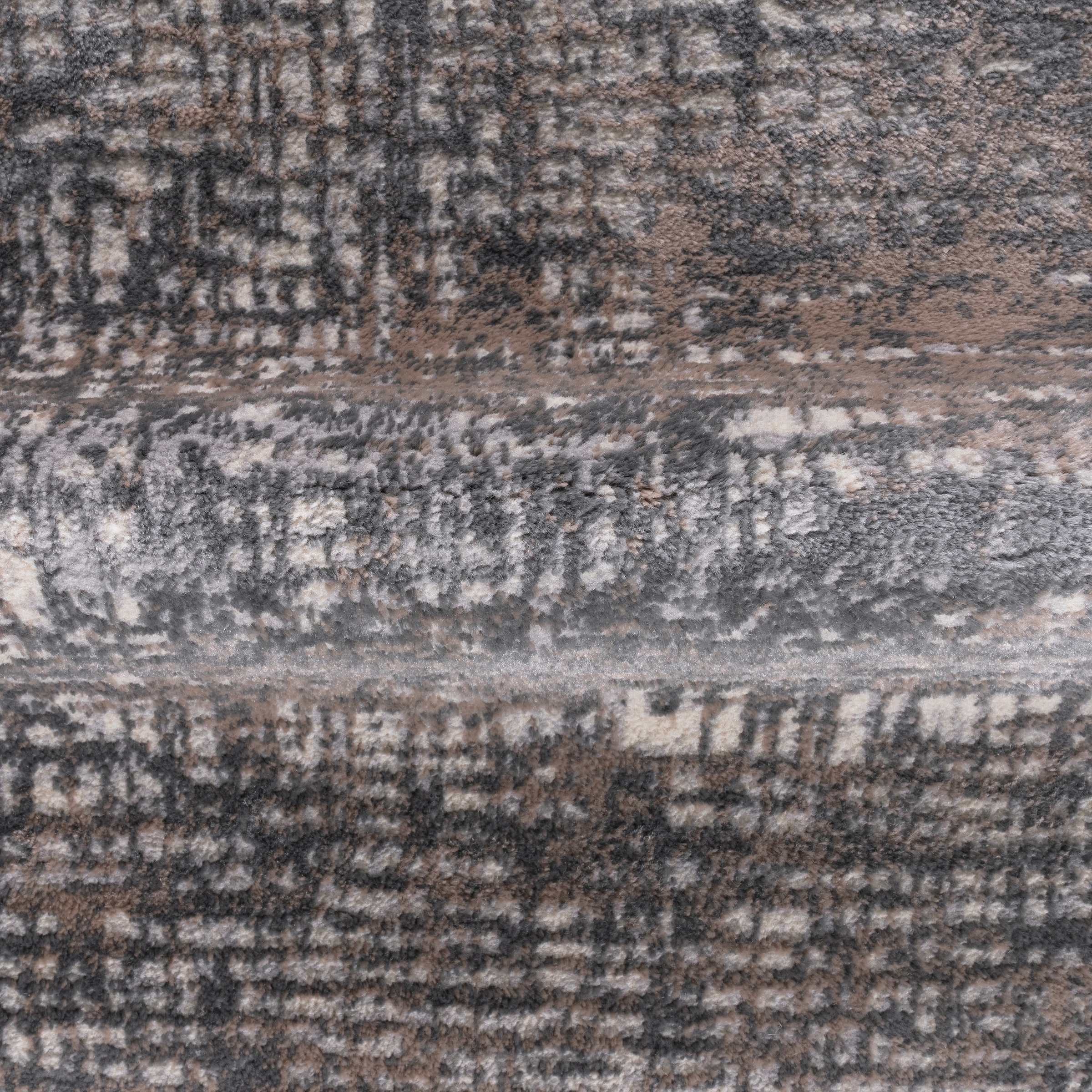 OTTO home Teppich »Ariano, dezenter Glanz mit Hoch-Tief-Struktur« rund 12 mm Höhe Vintage Design, Schrumpf Carving-Effekt, Wohnzimmer, Schlafzimmer