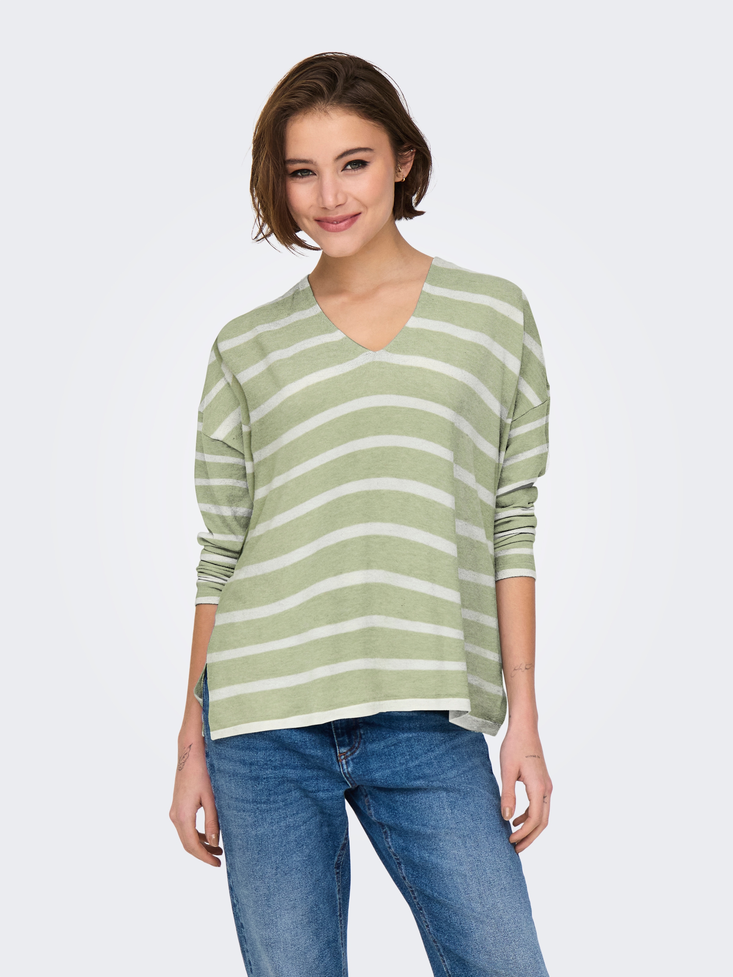 ONLY Strickpullover "ONLAMALIO LIFE LS V-NECK KNT" günstig online kaufen