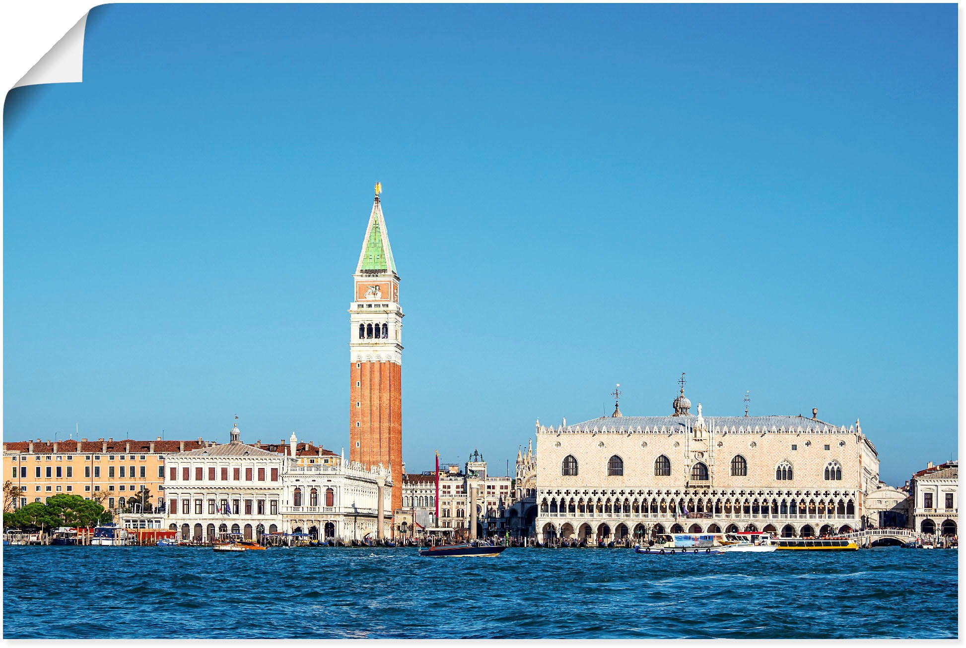 Artland Wandbild »Markusplatz mit (1 bestellen Leinwandbild, St.), Venedig«, Wandaufkleber Poster Größen BAUR Venedig, in Dogenpalast Alubild, als versch. oder 