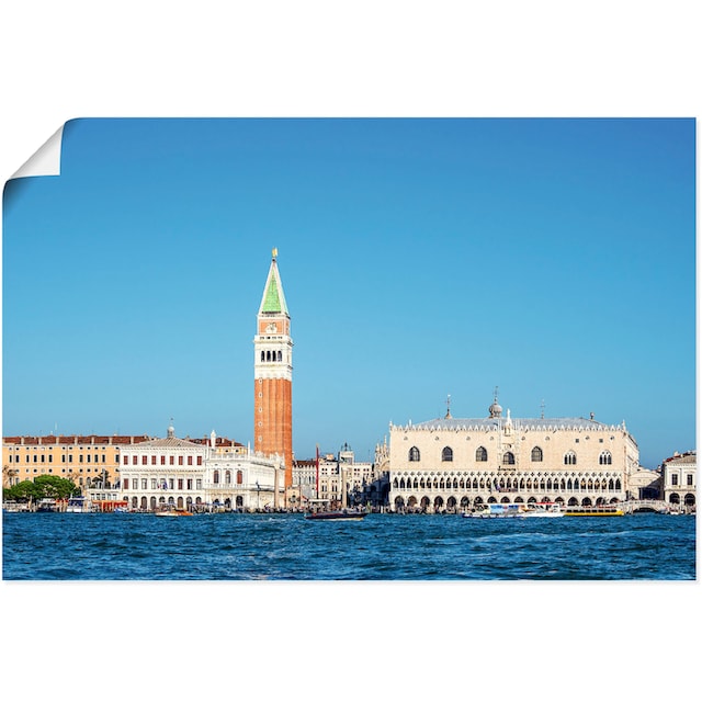 Artland Wandbild »Markusplatz mit Dogenpalast Venedig«, Venedig, (1 St.),  als Alubild, Leinwandbild, Wandaufkleber oder Poster in versch. Größen  bestellen | BAUR