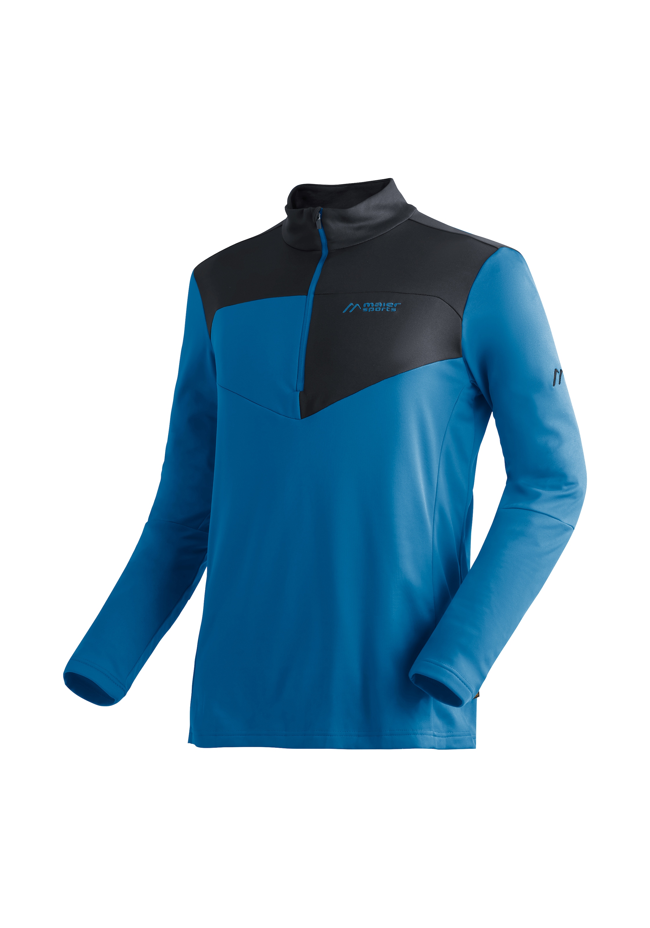 Maier Sports Rollkragenpullover "Felian", Herren Midlayer, pflegeleichtes Half-Zip Fleece, Regular Fit