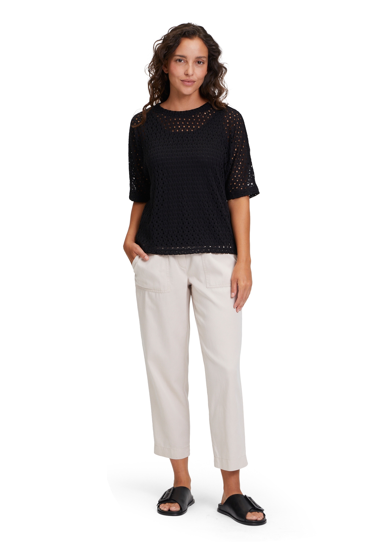 Betty&Co Stoffhose »Betty & Co Casual-Hose mit aufgesetzten Taschen«, Material